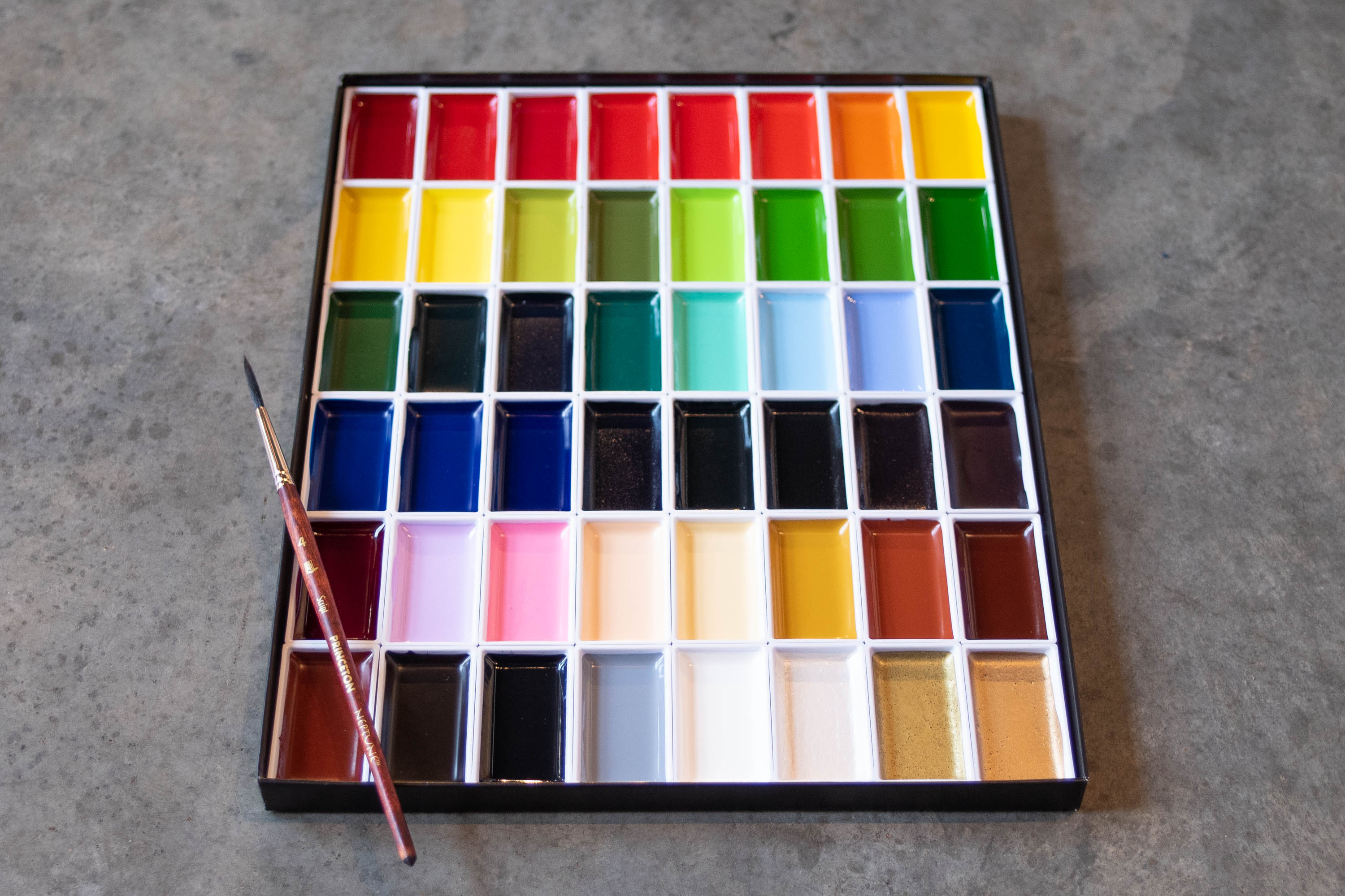 Kuretake - Gansai Tambi watercolor set, 48 colors - St. Louis Art Supply