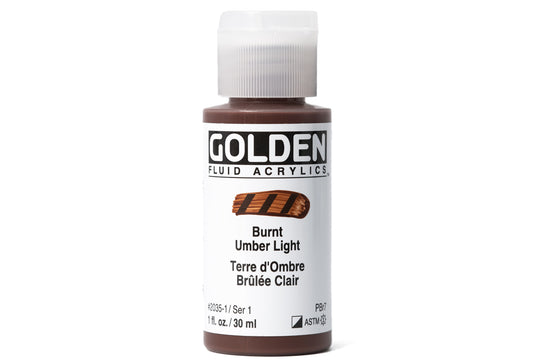 Golden - Golden Fluid Acrylics, Burnt Umber Light - St. Louis Art Supply