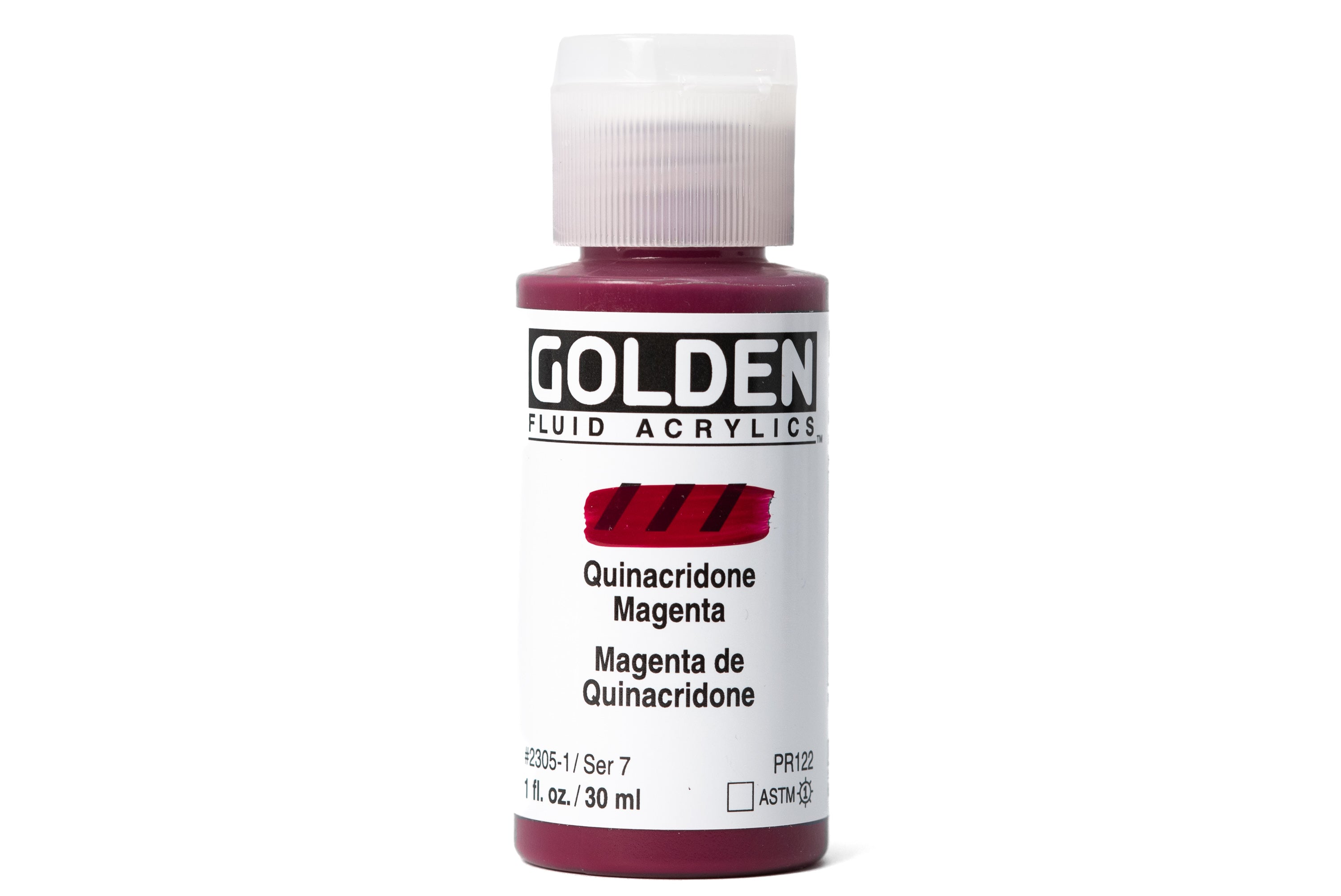 Golden - Golden Fluid Acrylics, Quinacridone Magenta - St. Louis Art Supply