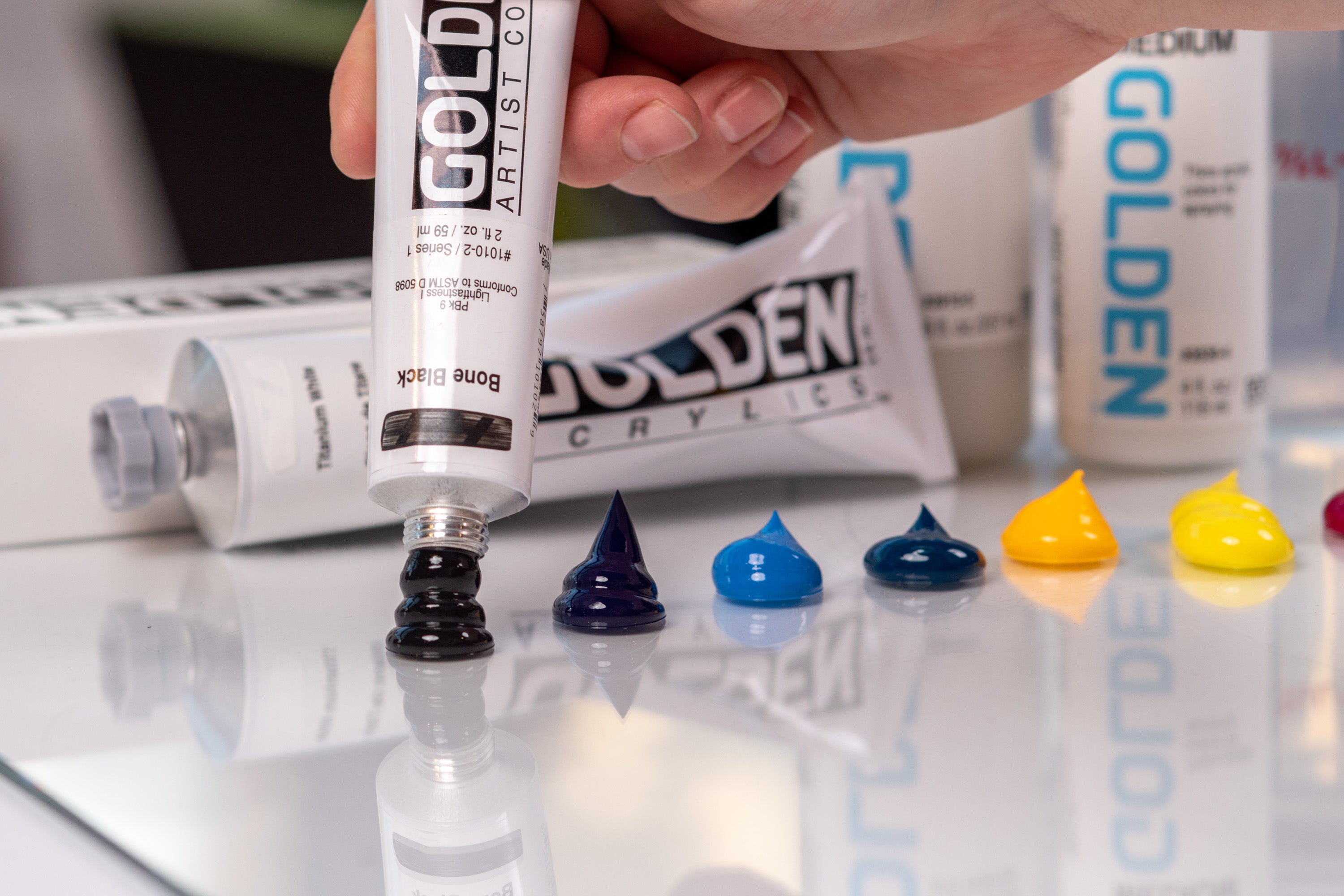 Golden Heavy Body Acrylics, Light Bismuth Yellow, 2 oz. Tube