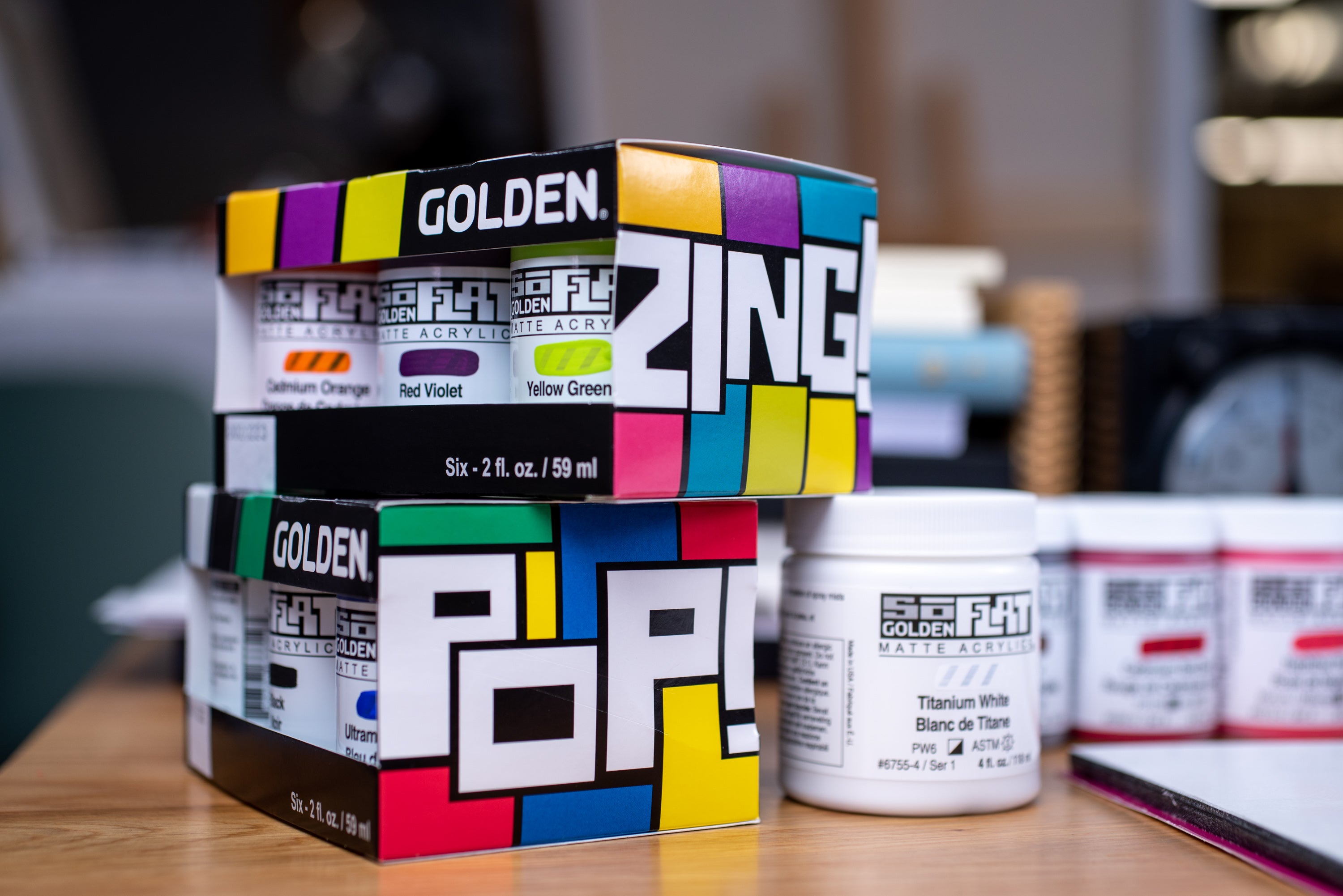 Golden SoFlat Matte Acrylics, Pop Set of 6