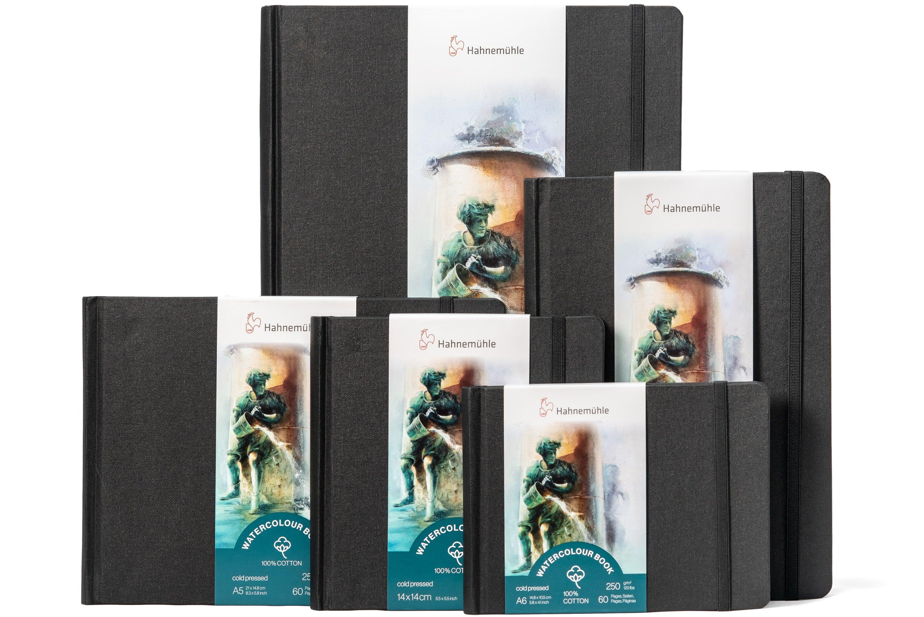 Watercolor Sketchbook With Hard Covers. 100% Cotton, HOT PRESSED