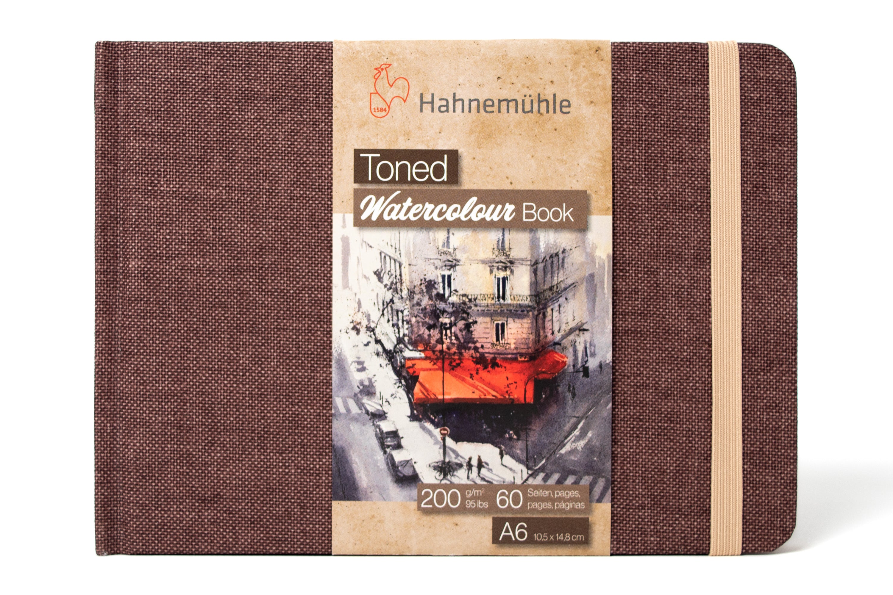 Hahnemühle Toned Watercolor Book - A6 4.1x5.8 Inch Tan Tinted Tinted  Watercolor Sketchbook for Painting Drawing Sketching and Mixed Media 