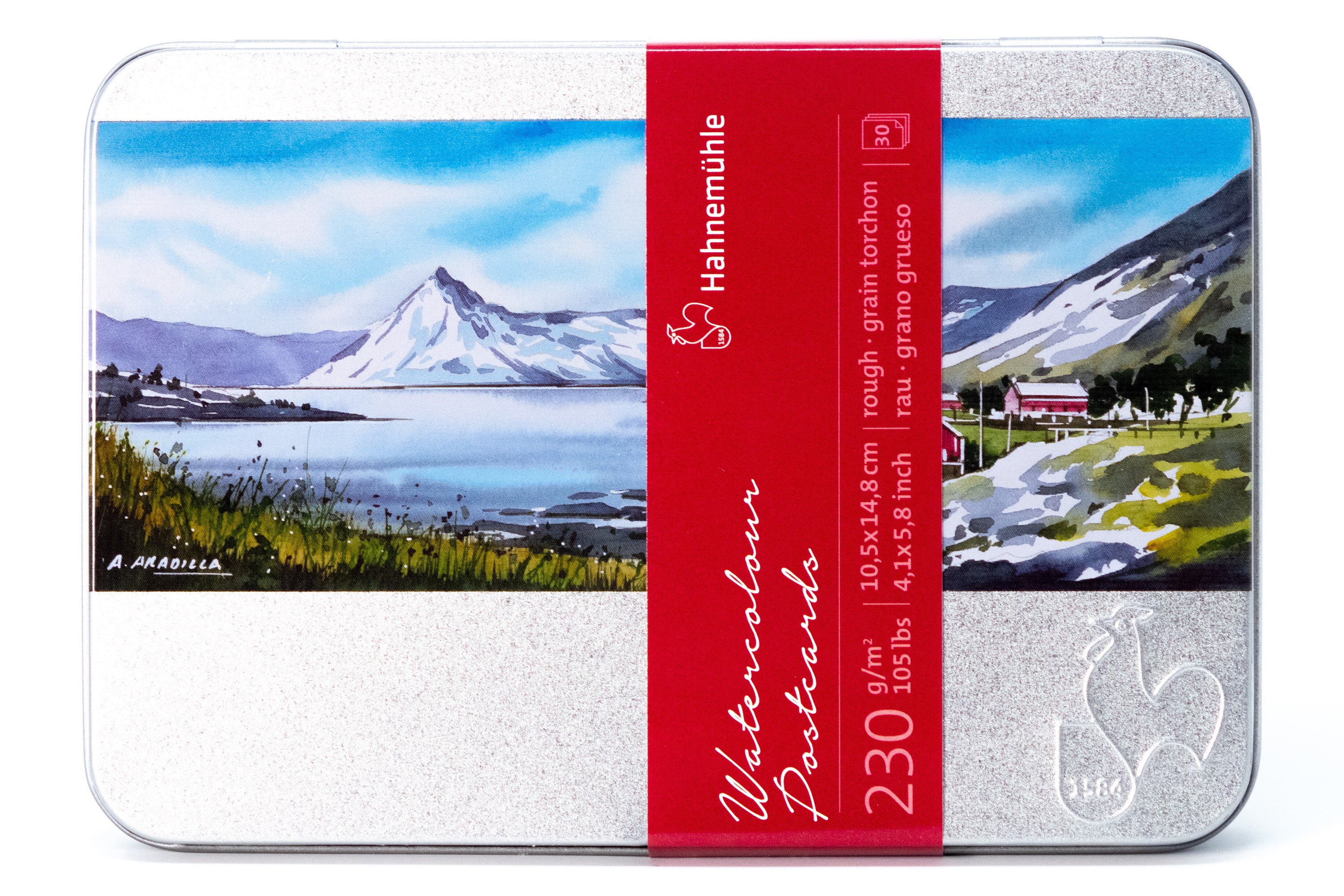 Hahnemühle - Watercolor Postcard Tin, Rough - St. Louis Art Supply