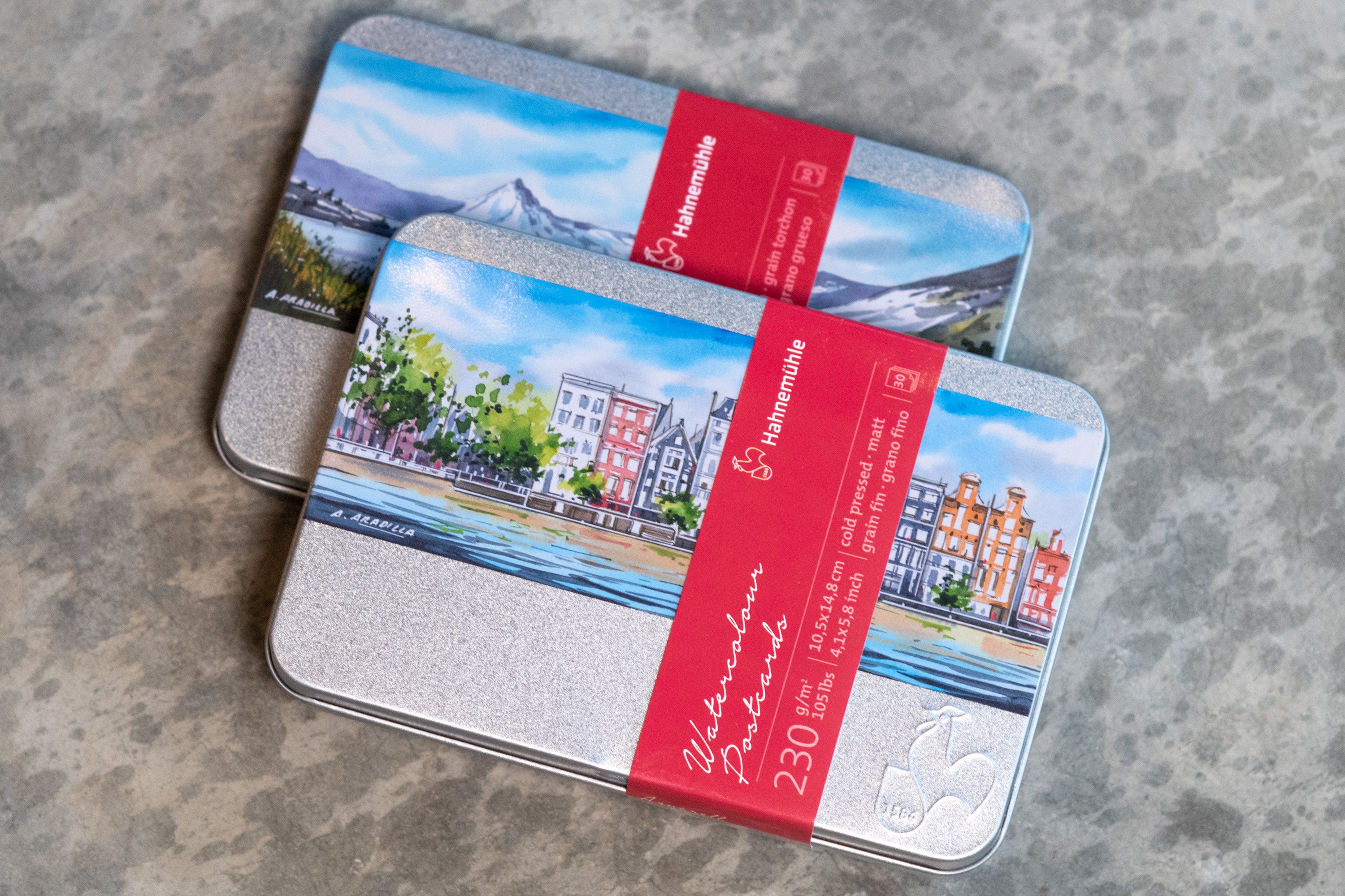 Hahnemühle - Watercolor Postcard Tin, Cold Press - St. Louis Art Supply