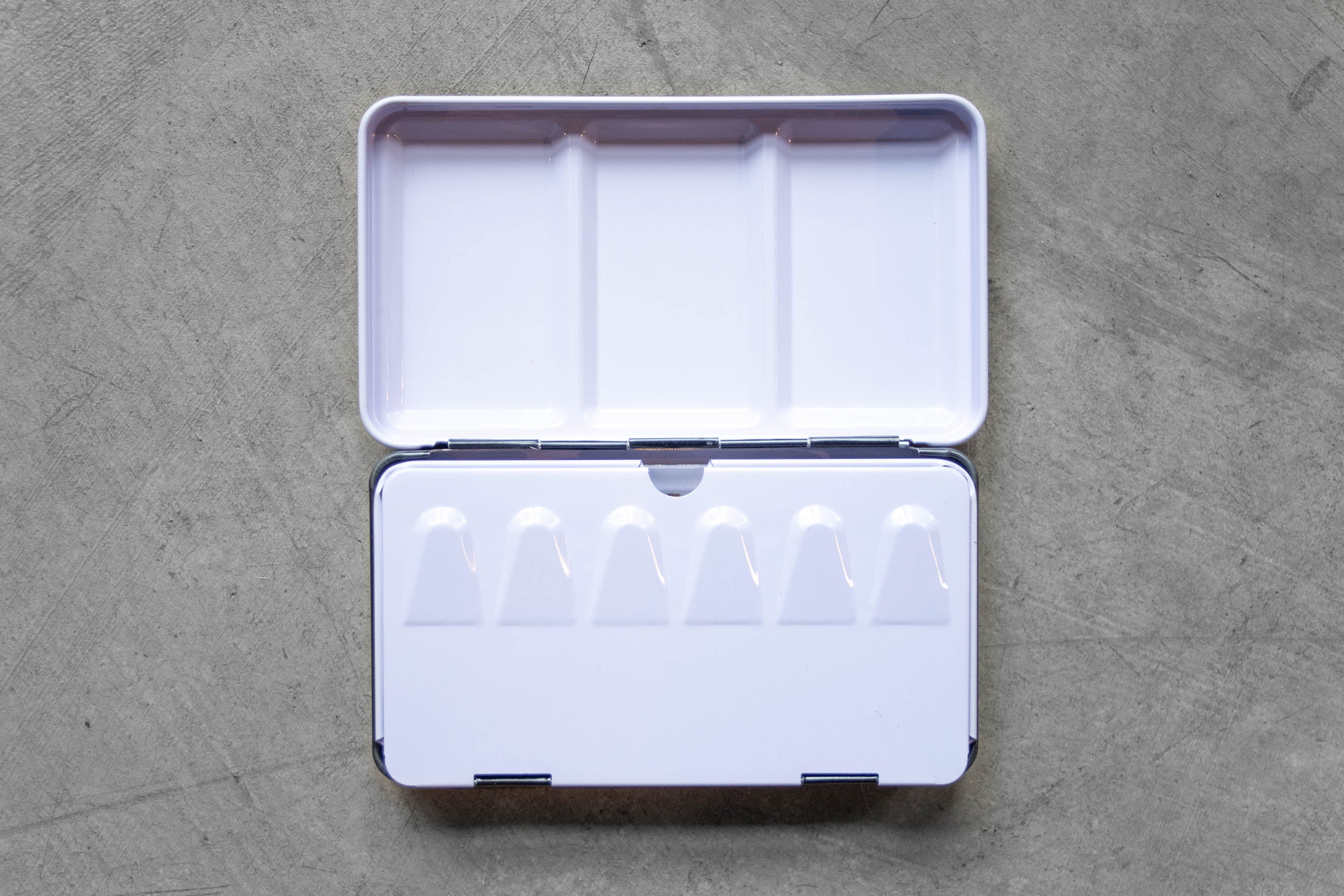 St. Louis Art Supply - Enameled metal watercolor tin, 12 slots - St. Louis Art Supply