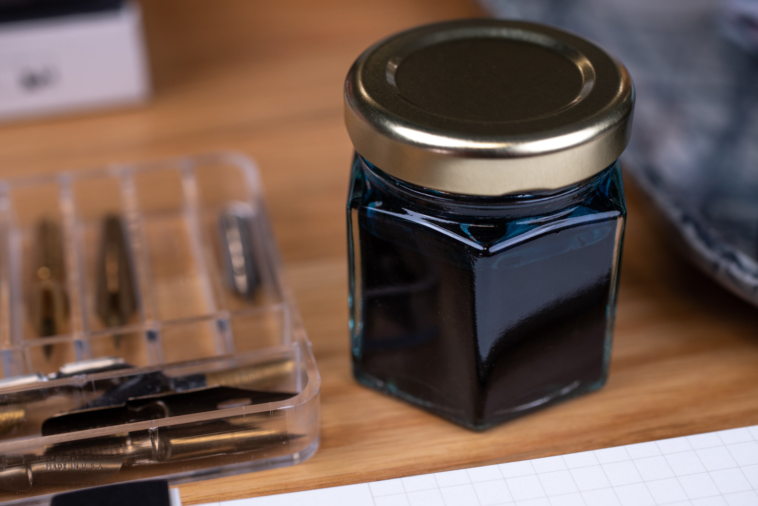 Hexagonal Jar with Gold Cap, 45 mL