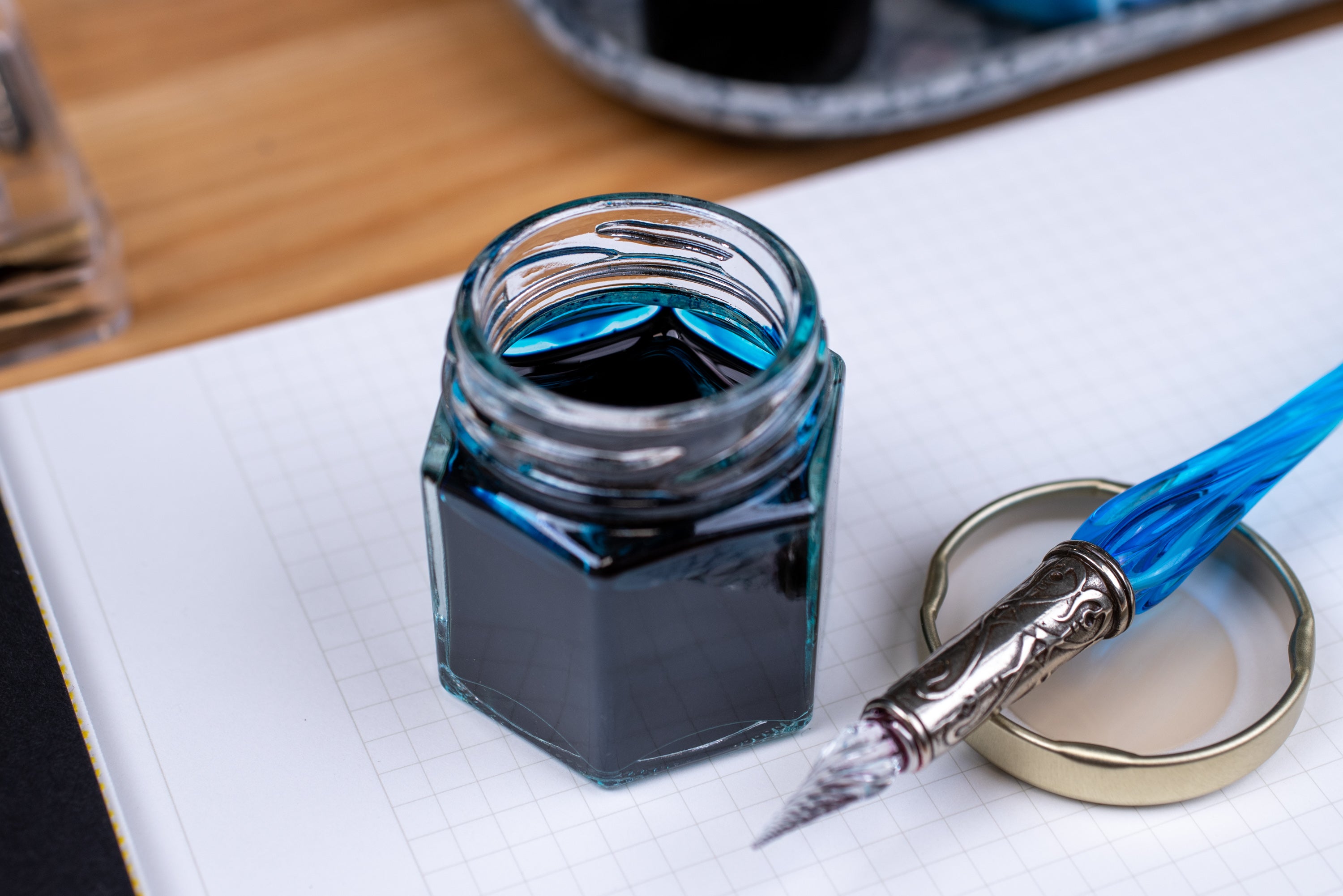 Hexagonal Jar with Gold Cap, 45 mL