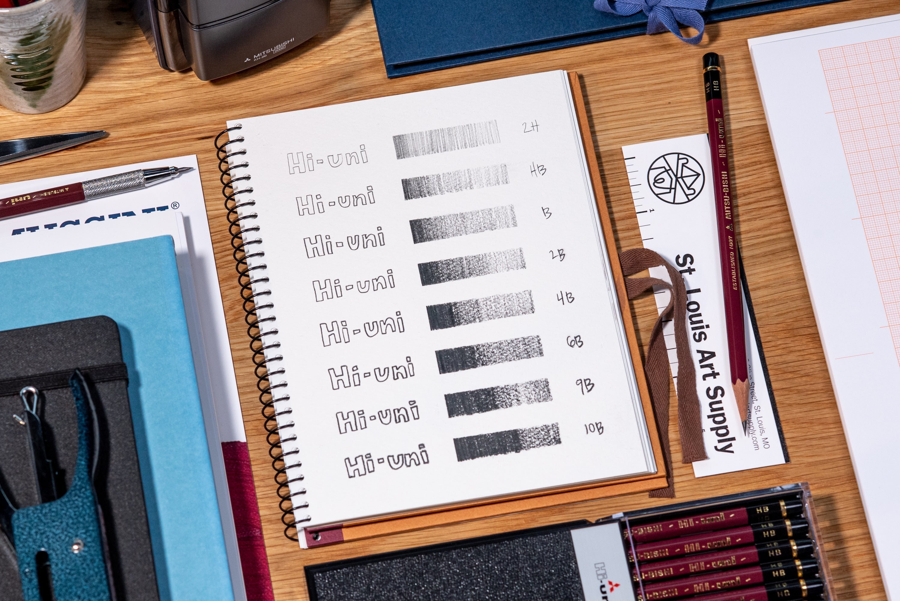 Mitsubishi Pencil Co. - Hi-Uni Pencil, 4B, Set of 12 - St. Louis Art Supply