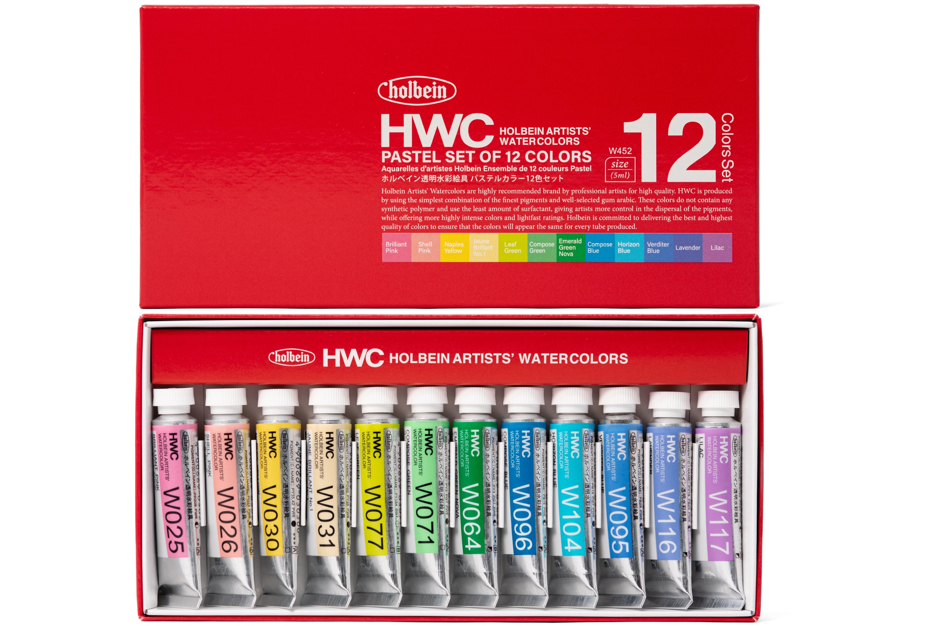 Holbein Co-branded Watercolor Paint 12 Colors 5ml Original Tube Set Il –  AOOKMIYA