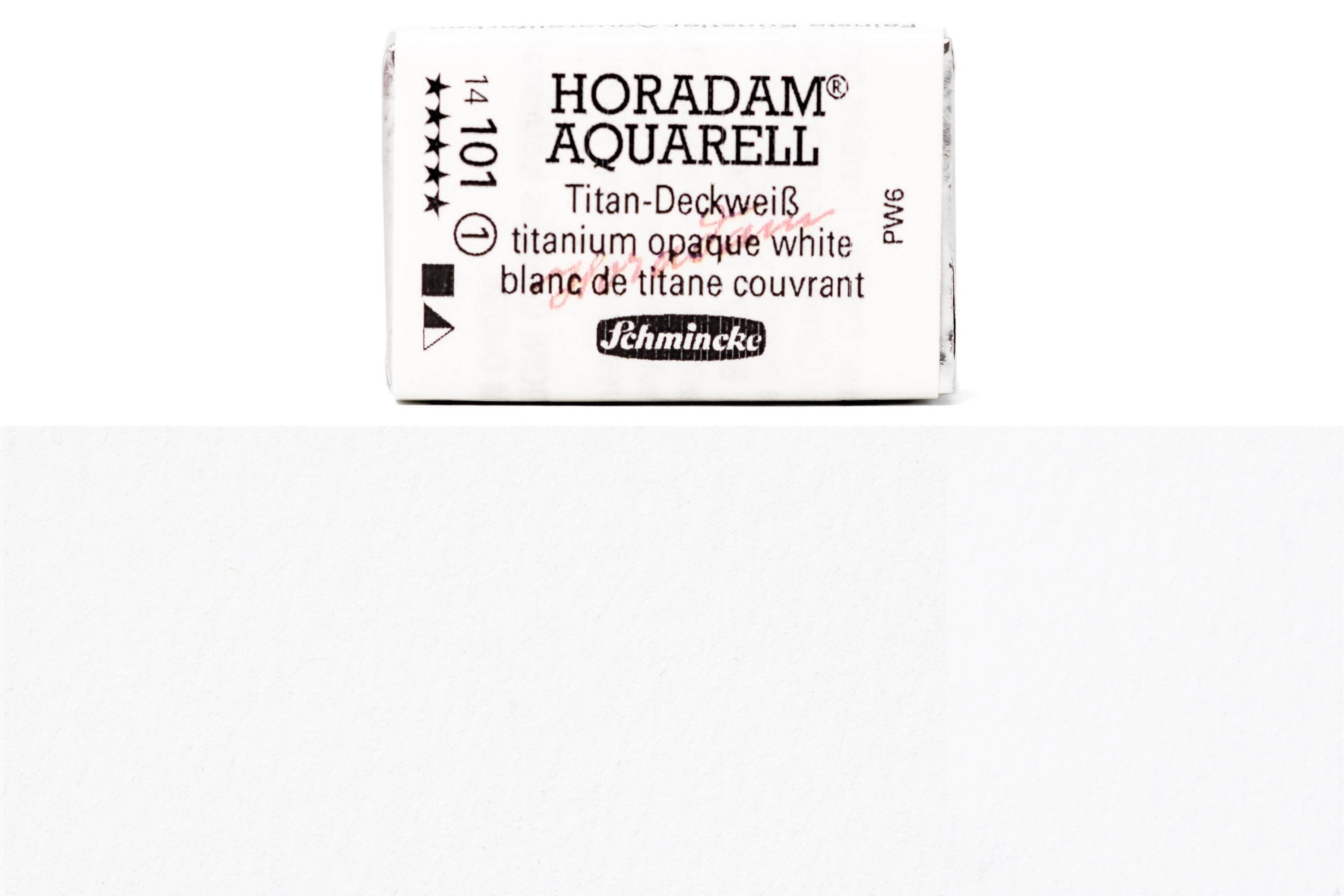 Schmincke - Horadam Watercolor Full Pan, #101 Titanium Opaque White - St. Louis Art Supply
