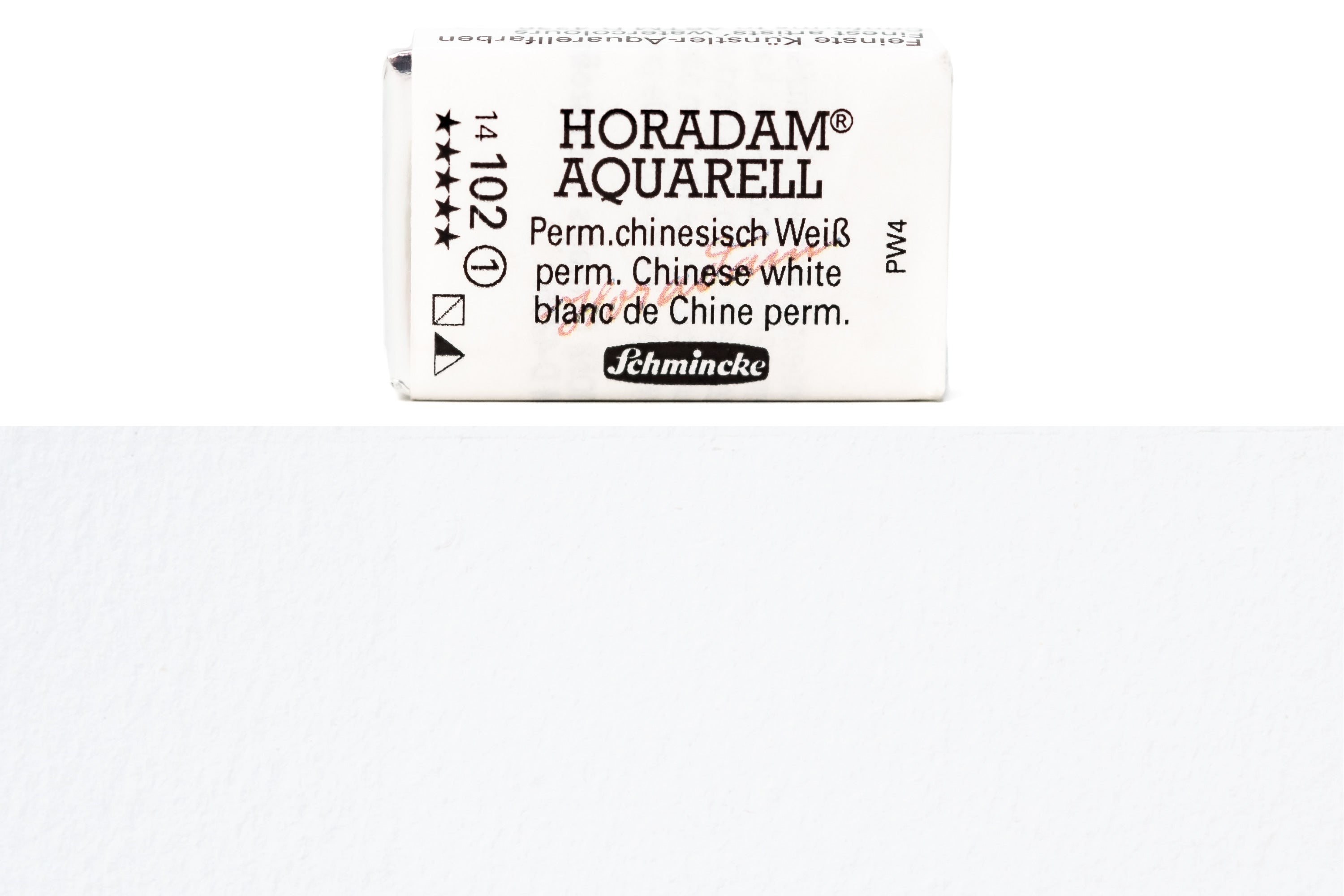 Schmincke - Horadam Watercolor Full Pan, #102 Permanent Chinese White - St. Louis Art Supply