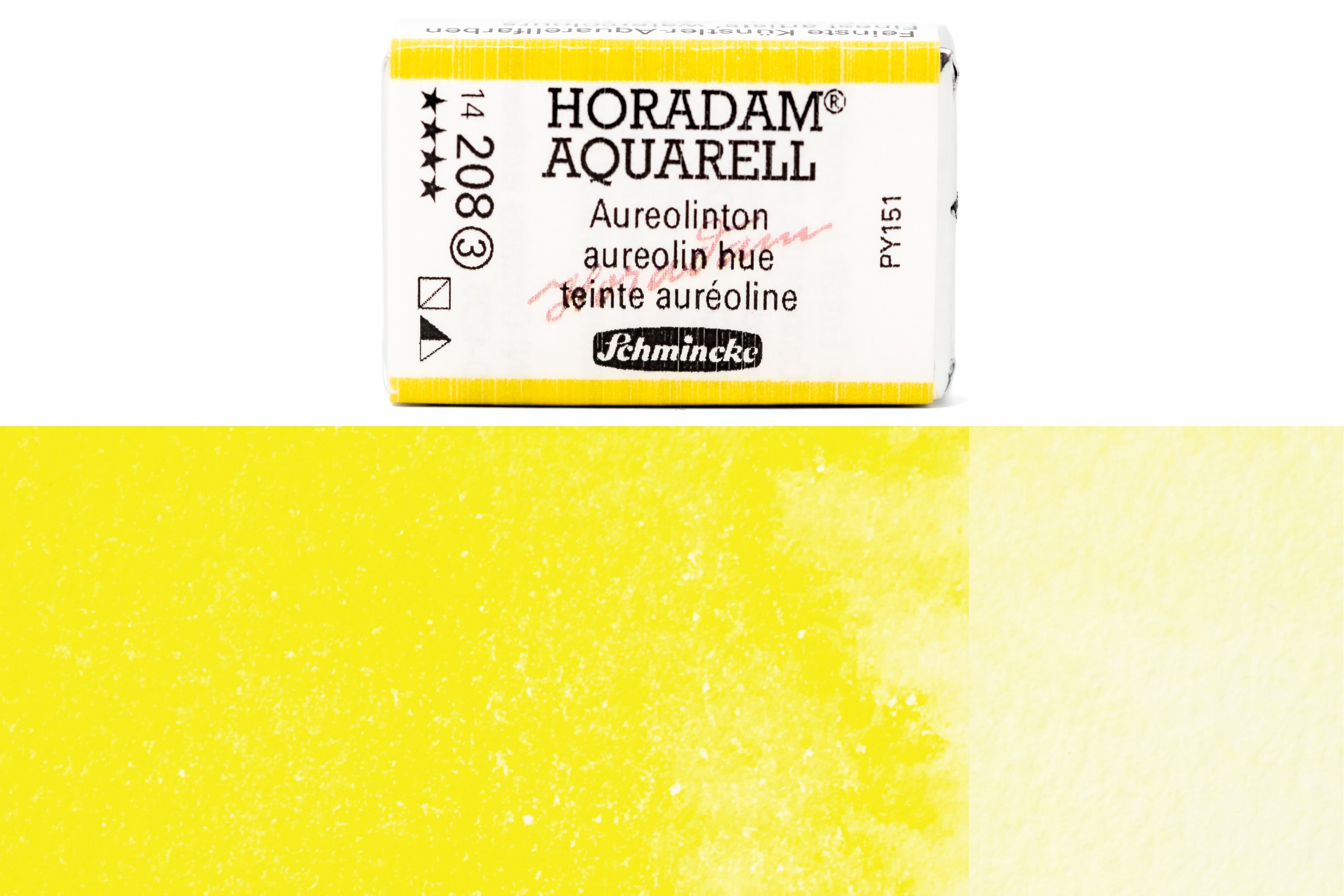 Schmincke - Horadam Watercolor Full Pan, #208 Aureolin Hue - St. Louis Art Supply