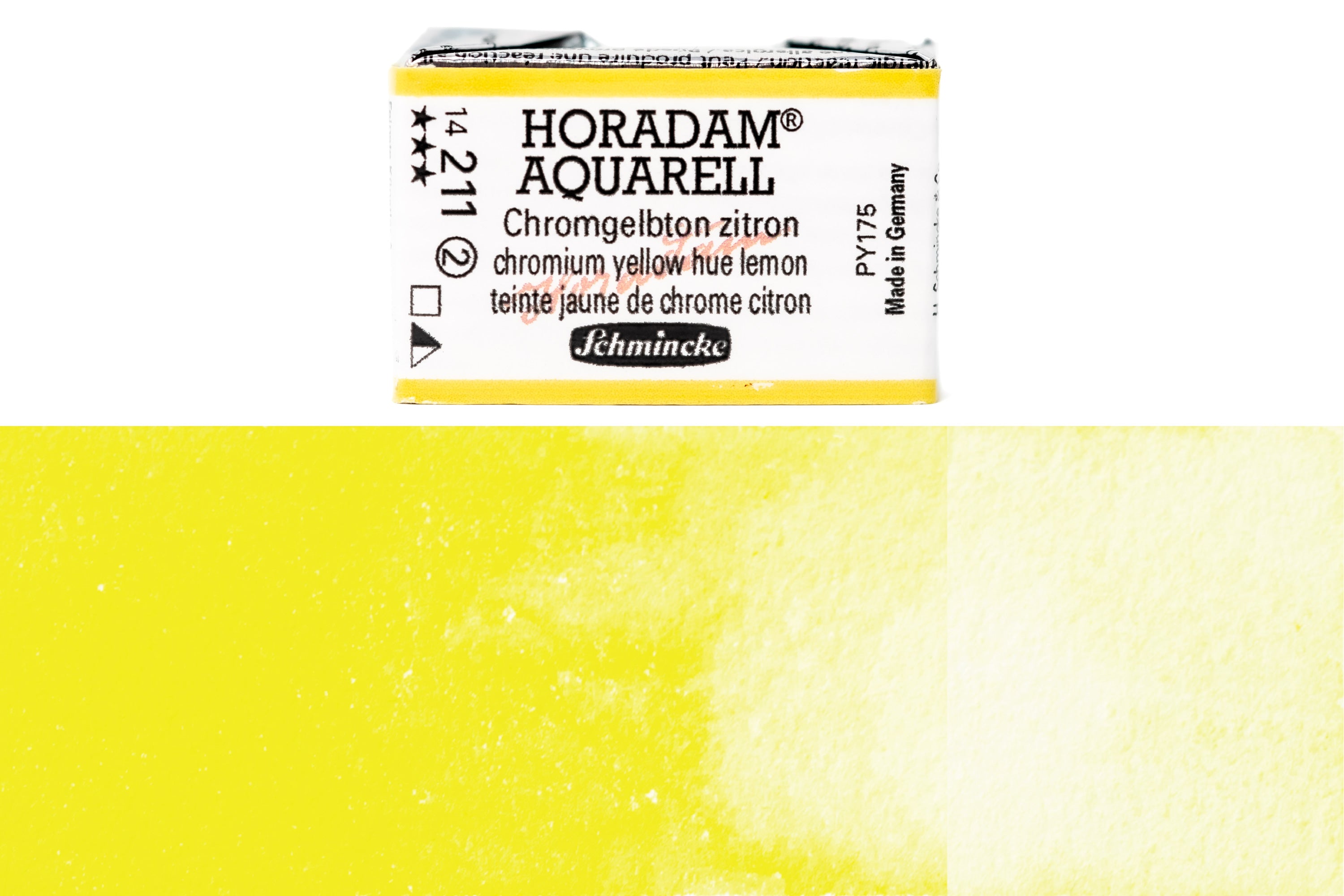 Schmincke - Horadam Watercolor Full Pan, #211 Chromium Yellow Hue Lemon - St. Louis Art Supply