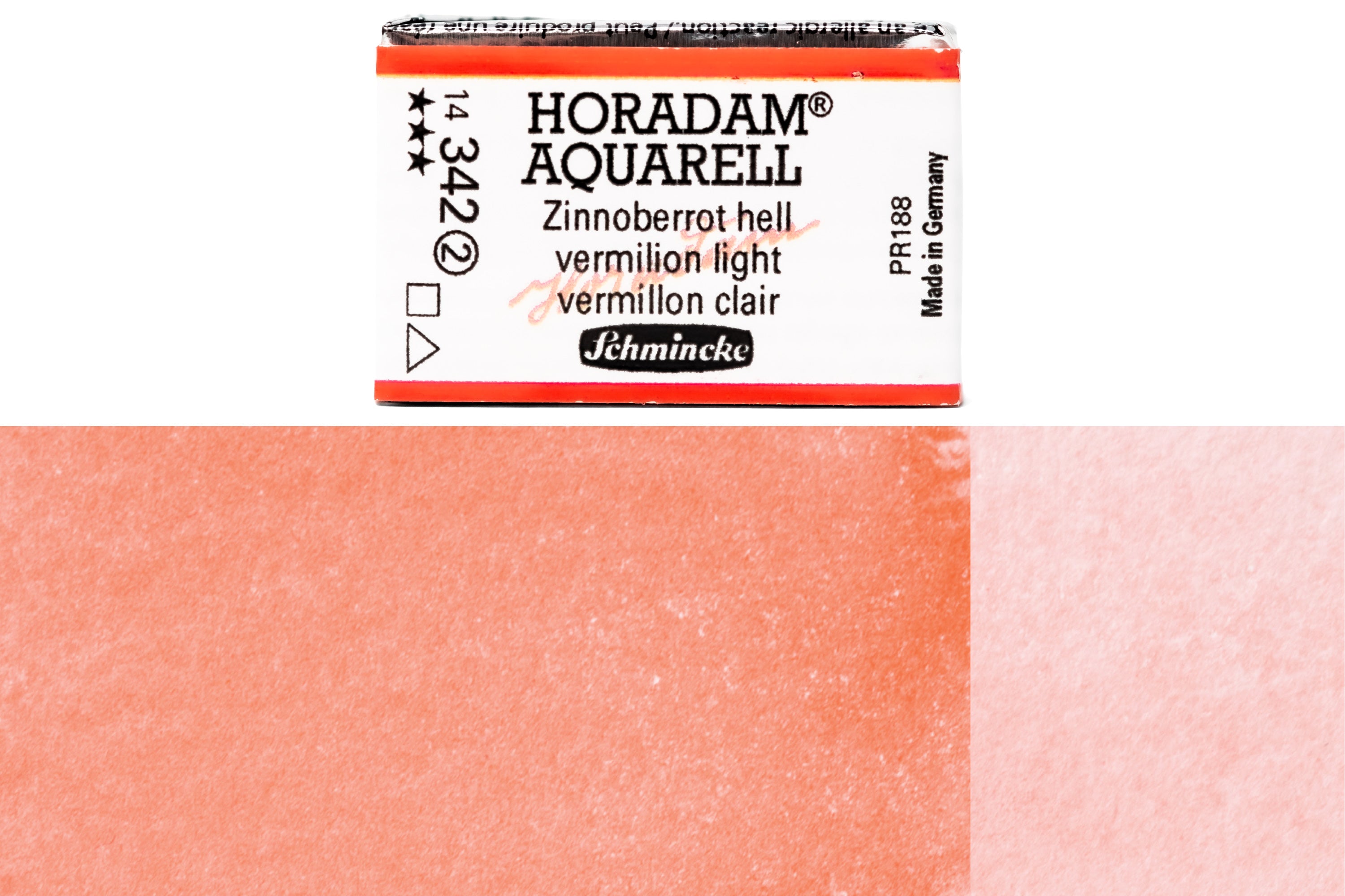 Schmincke - Horadam Watercolor Full Pan, #342 Vermilion Light - St. Louis Art Supply