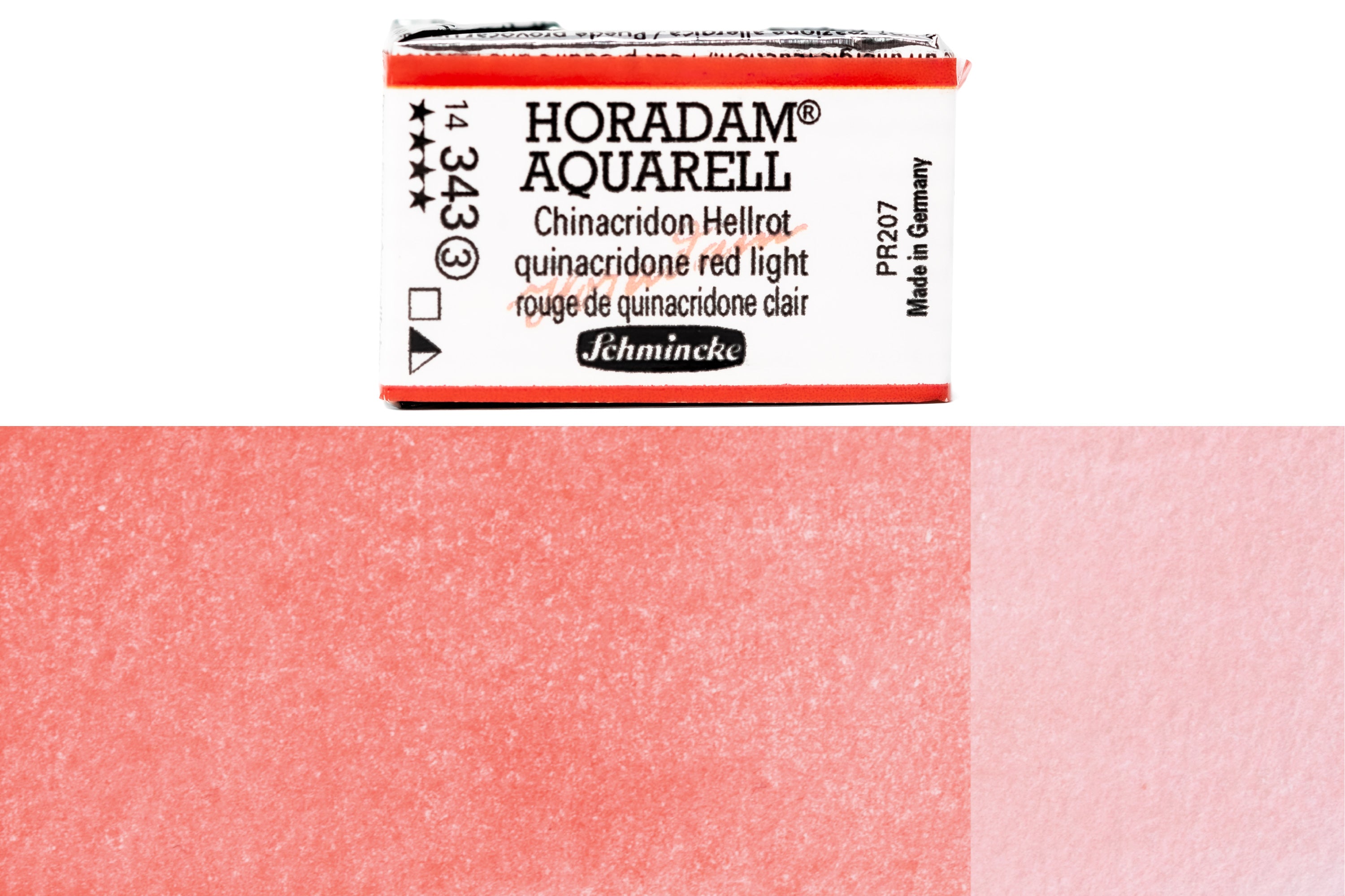 Schmincke - Horadam Watercolor Full Pan, #343 Quinacridone Red Light - St. Louis Art Supply