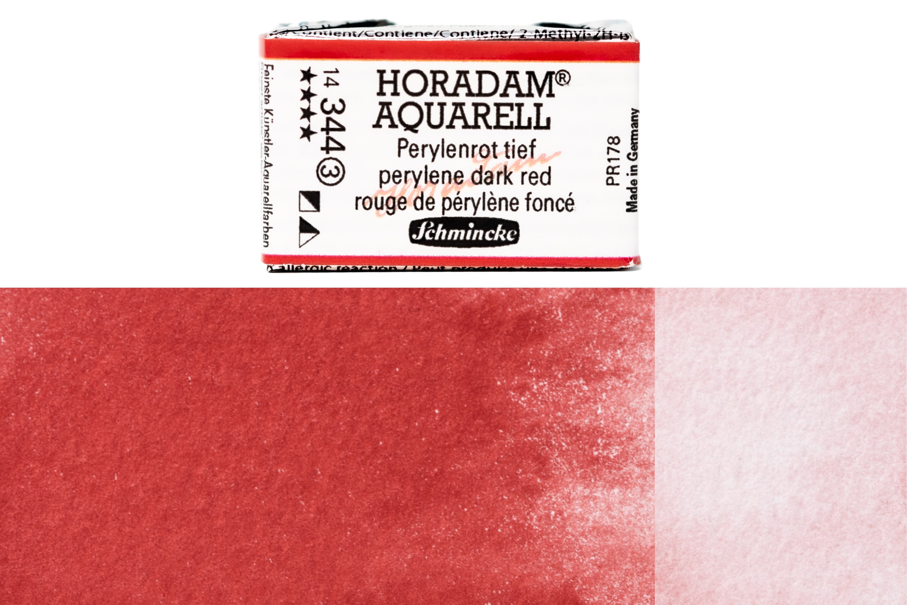 Schmincke - Horadam Watercolor Full Pan, #344 Perylene Dark Red - St. Louis Art Supply