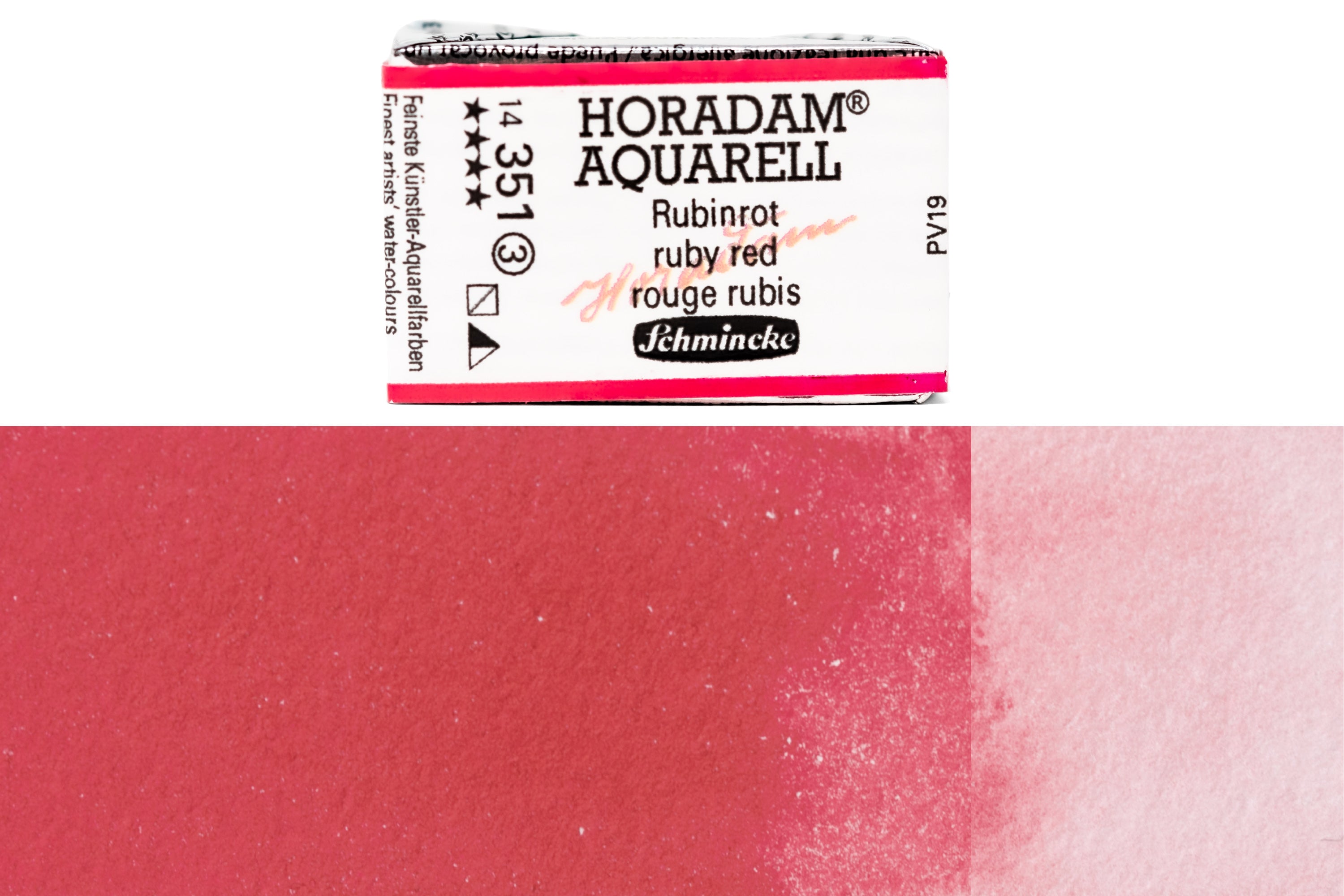 Schmincke - Horadam Watercolor Full Pan, #351 Ruby Red - St. Louis Art Supply