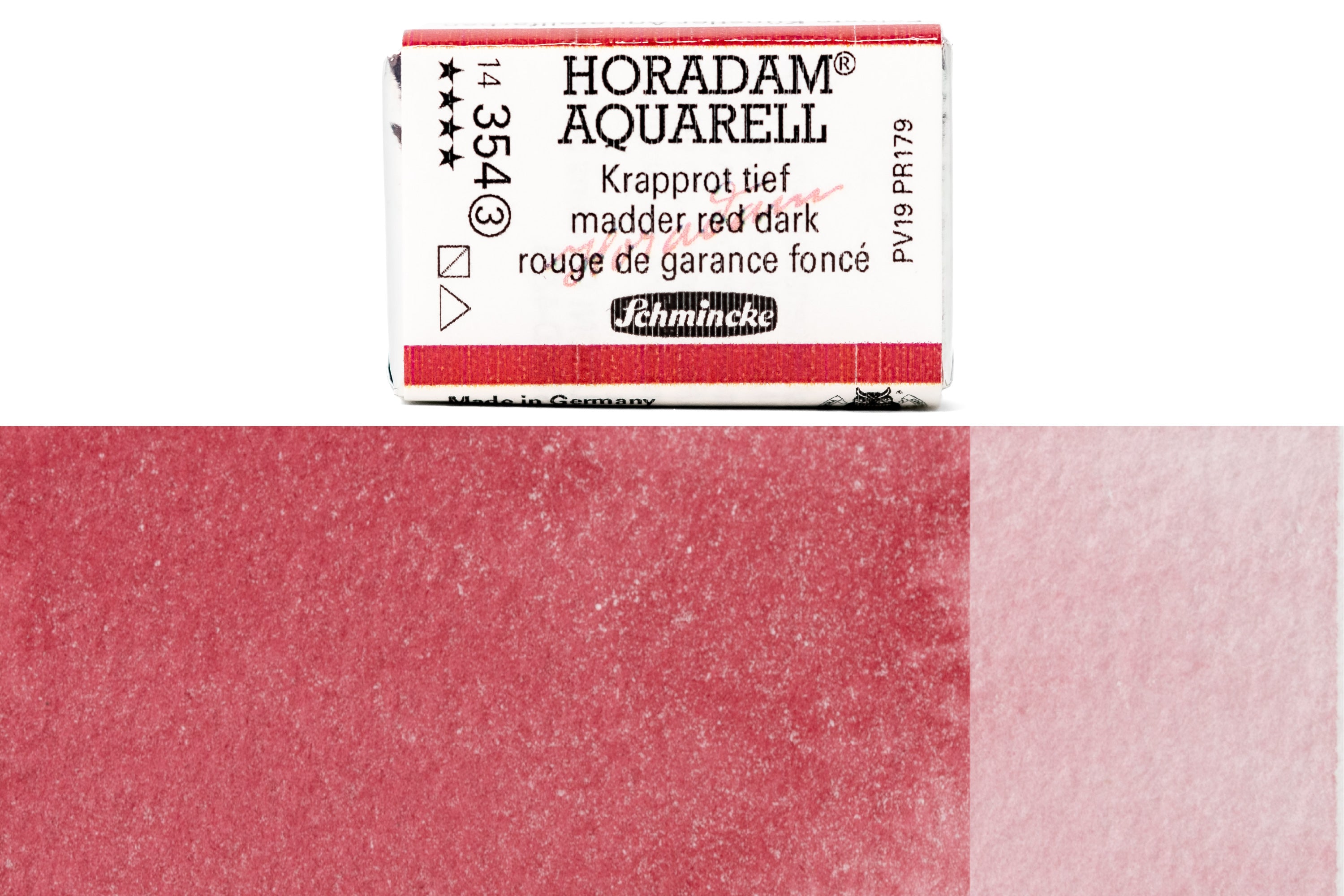 Schmincke - Horadam Watercolor Full Pan, #354 Madder Red Dark - St. Louis Art Supply