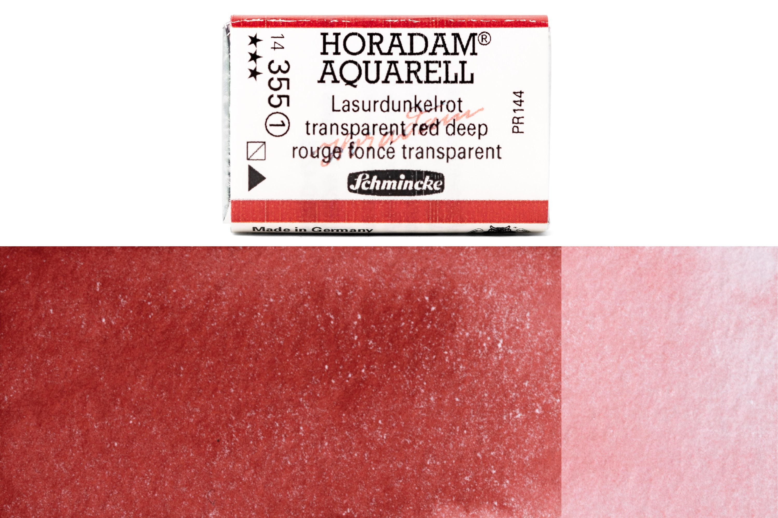 Schmincke - Horadam Watercolor Full Pan, #355 Transparent Red Deep - St. Louis Art Supply