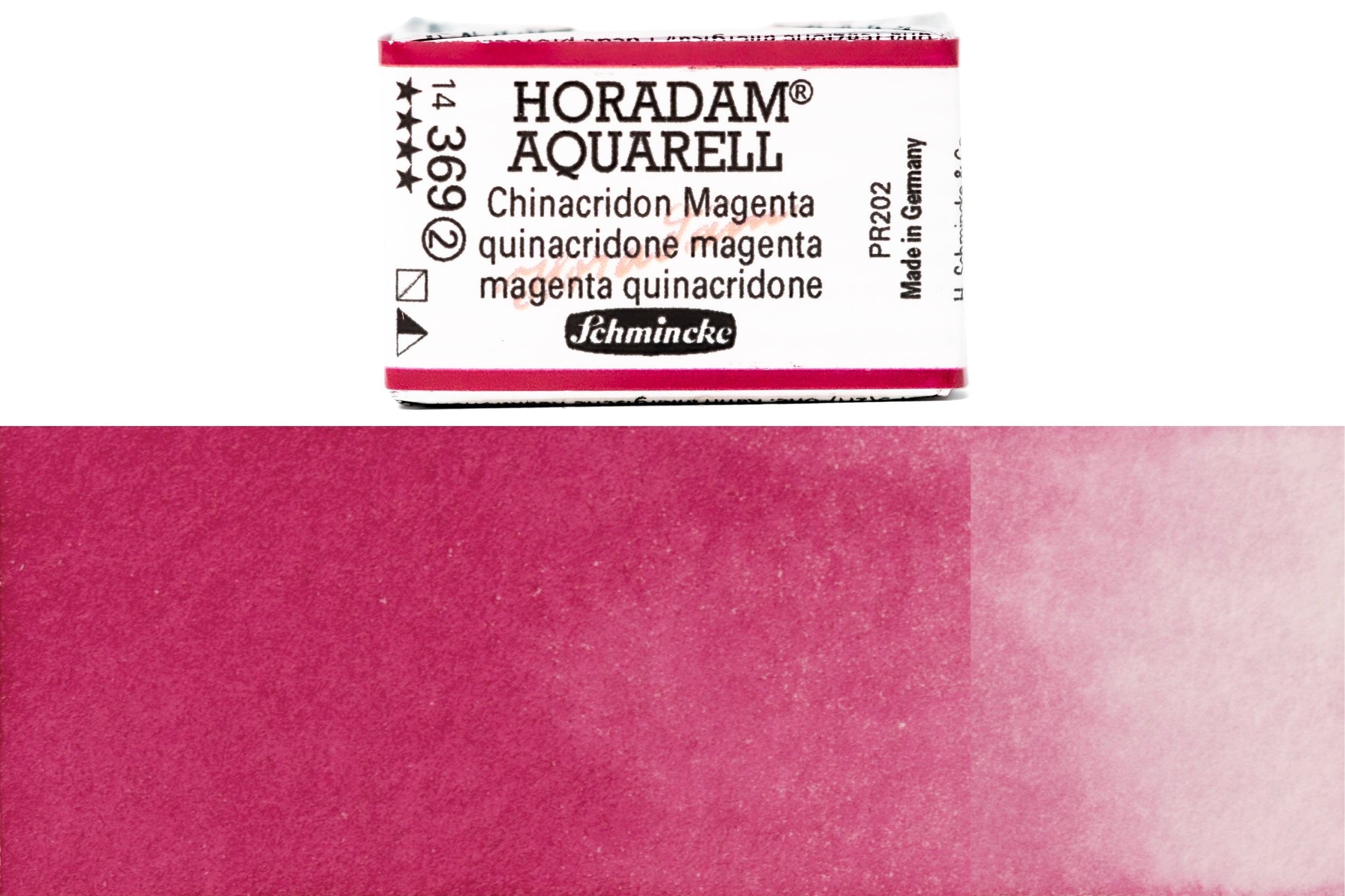 Schmincke - Horadam Watercolor Full Pan, #369 Quinacridone Magenta - St. Louis Art Supply