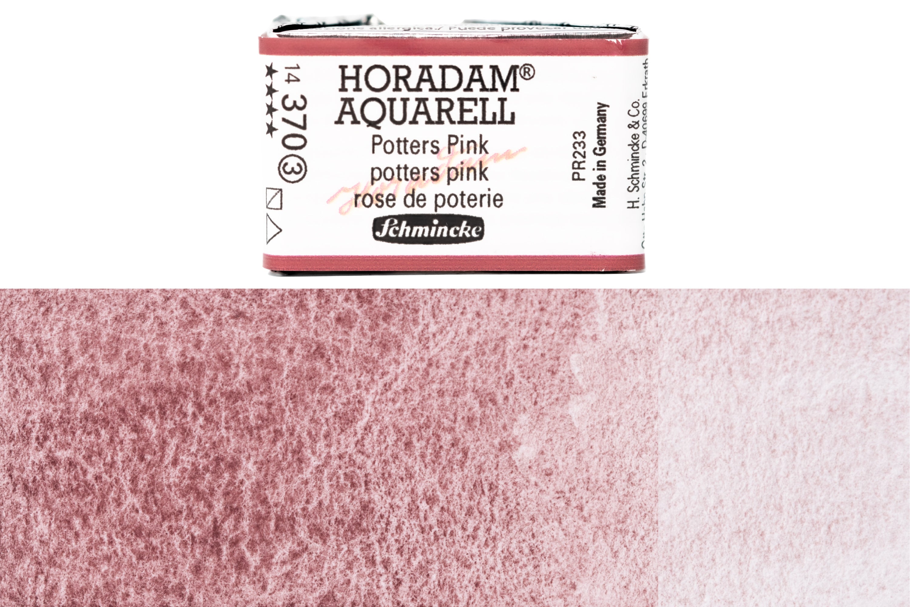 Schmincke - Horadam Watercolor Full Pan, #370 Potters Pink - St. Louis Art Supply