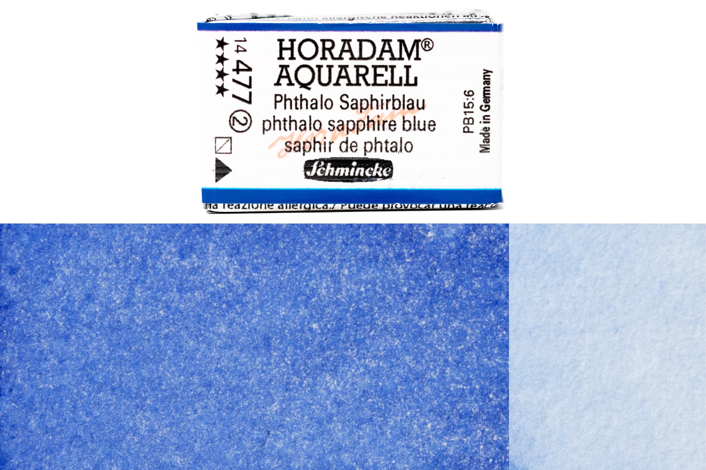 Schmincke - Horadam Watercolor Full Pan, #477 Phthalo Sapphire Blue - St. Louis Art Supply