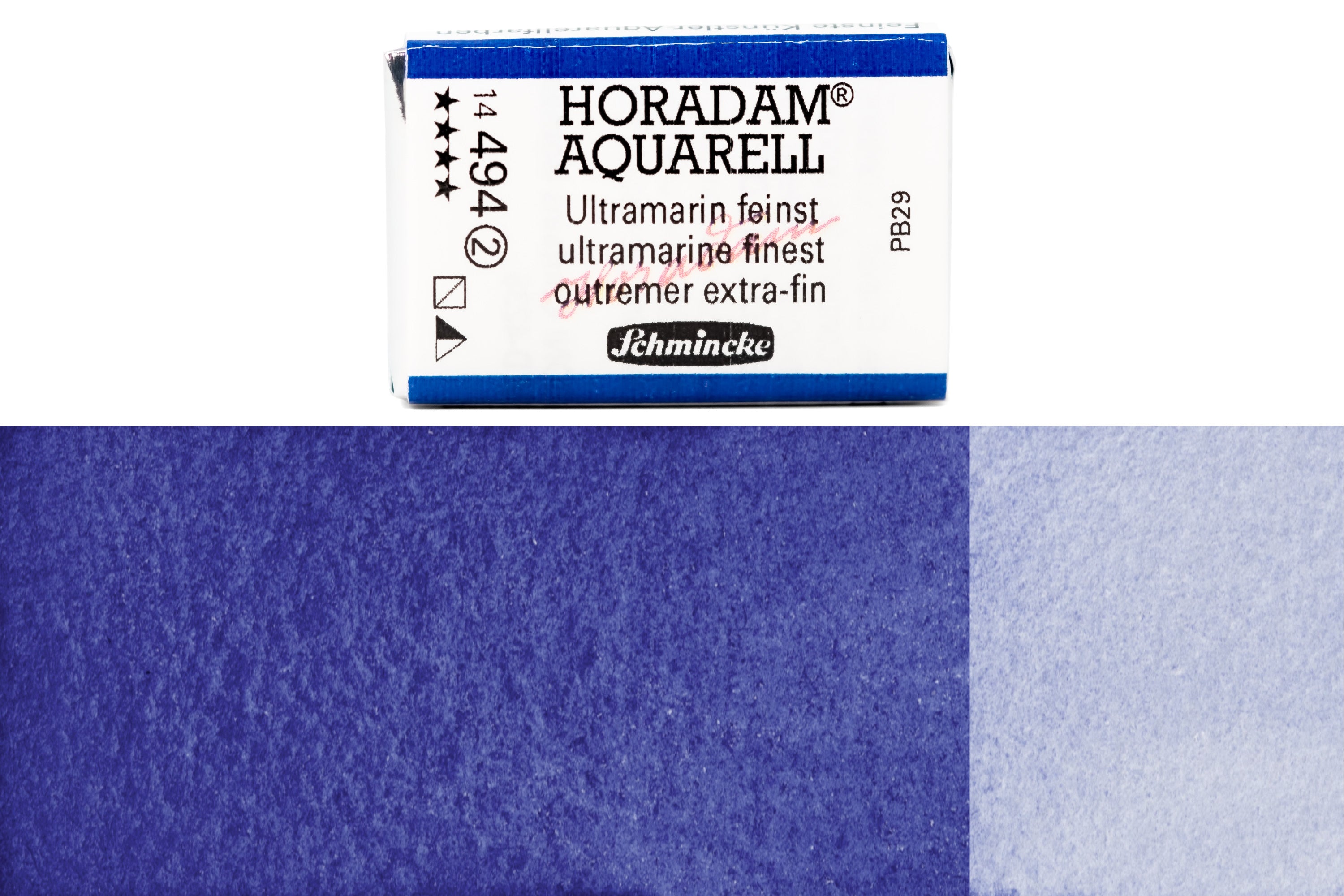 Schmincke - Horadam Watercolor Full Pan, #494 Ultramarine Finest - St. Louis Art Supply