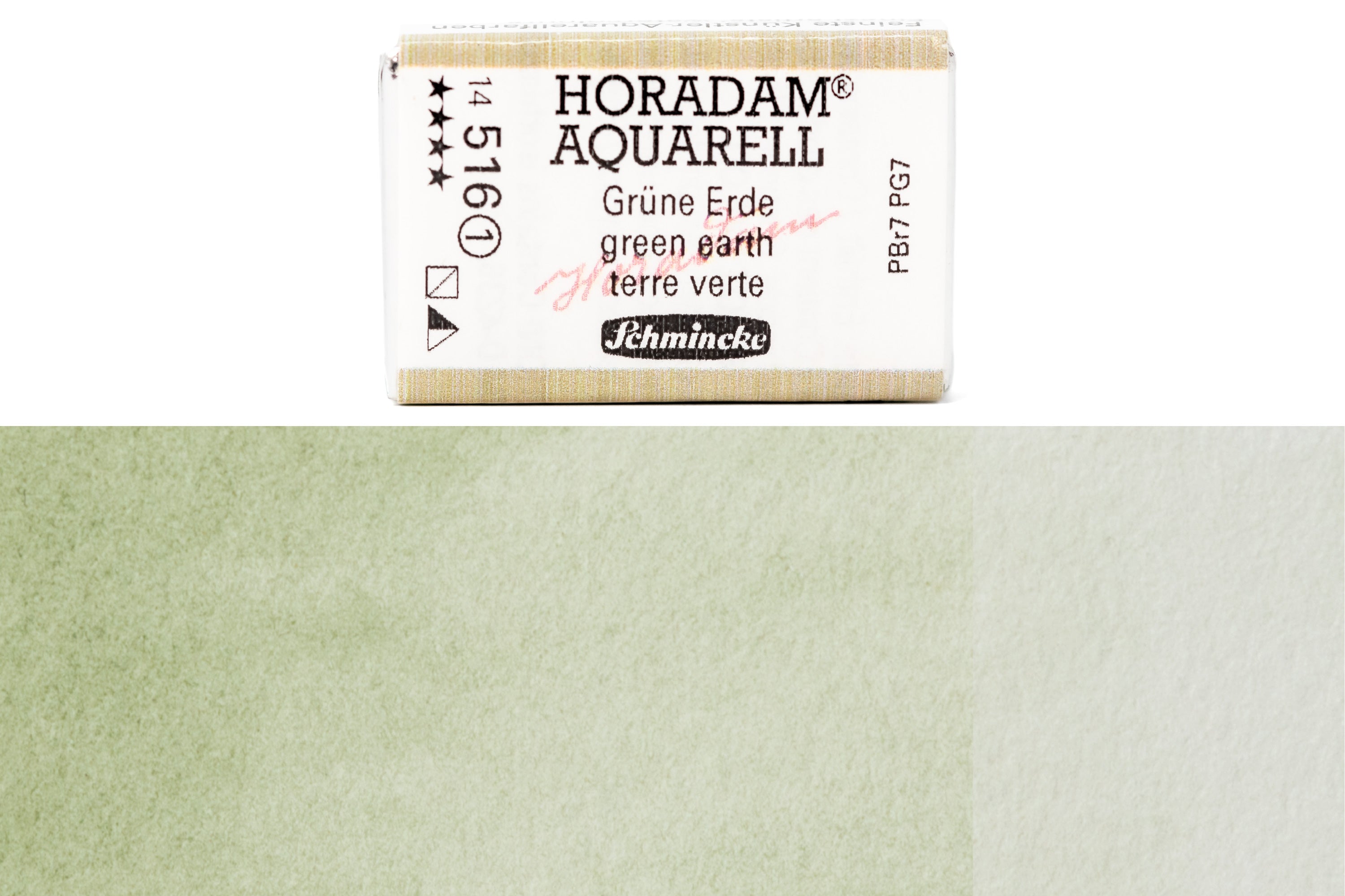 Schmincke - Horadam Watercolor Full Pan, #516 Earth Green - St. Louis Art Supply