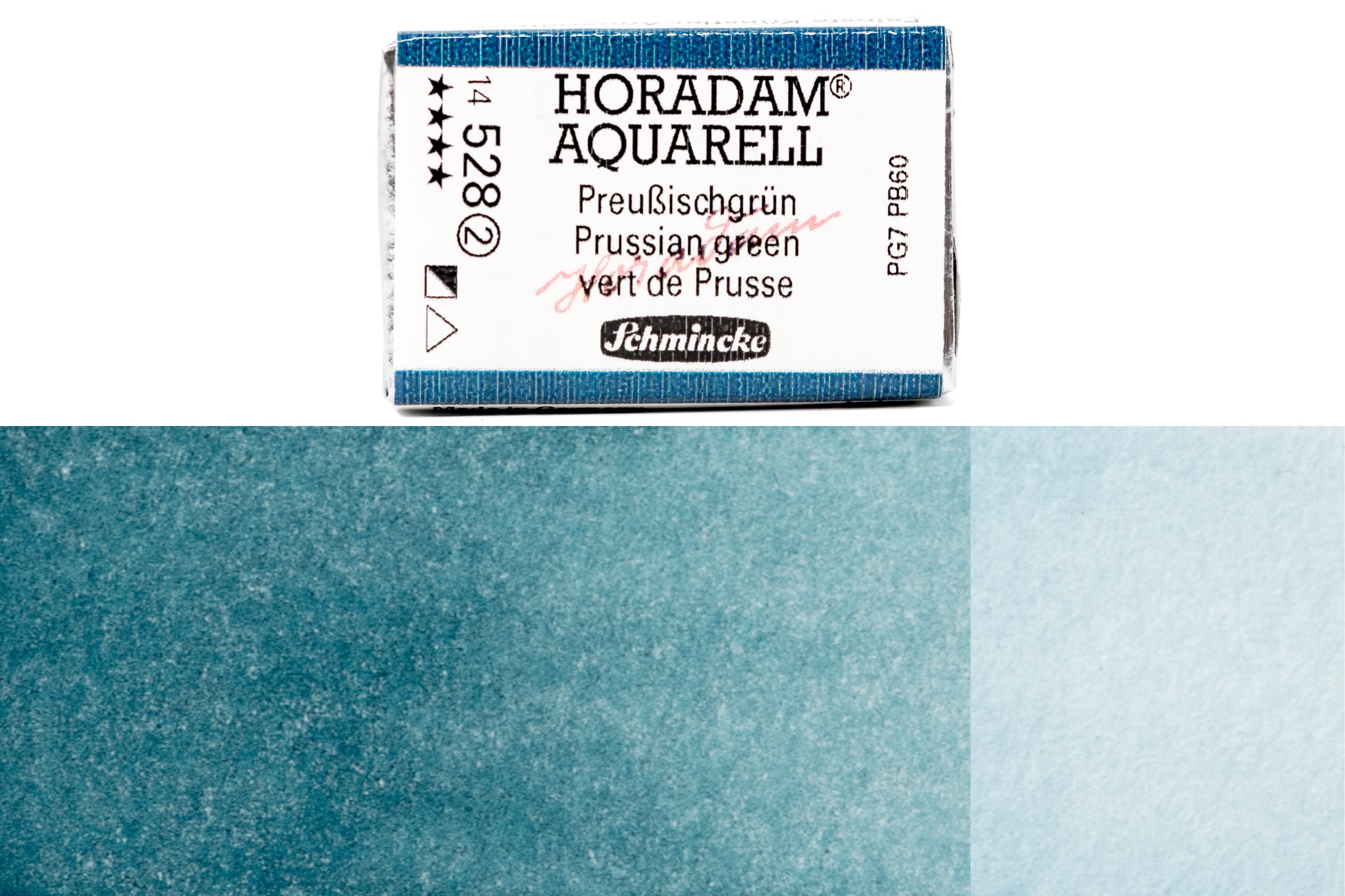 Schmincke - Horadam Watercolor Full Pan, #528 Prussian Green - St. Louis Art Supply