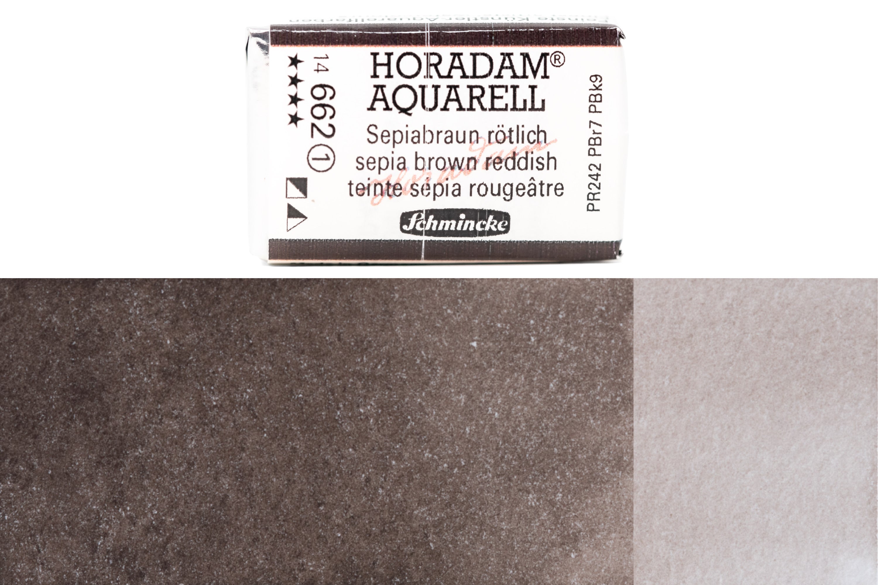 Schmincke - Horadam Watercolor Full Pan, #662 Sepia Brown Reddish - St. Louis Art Supply