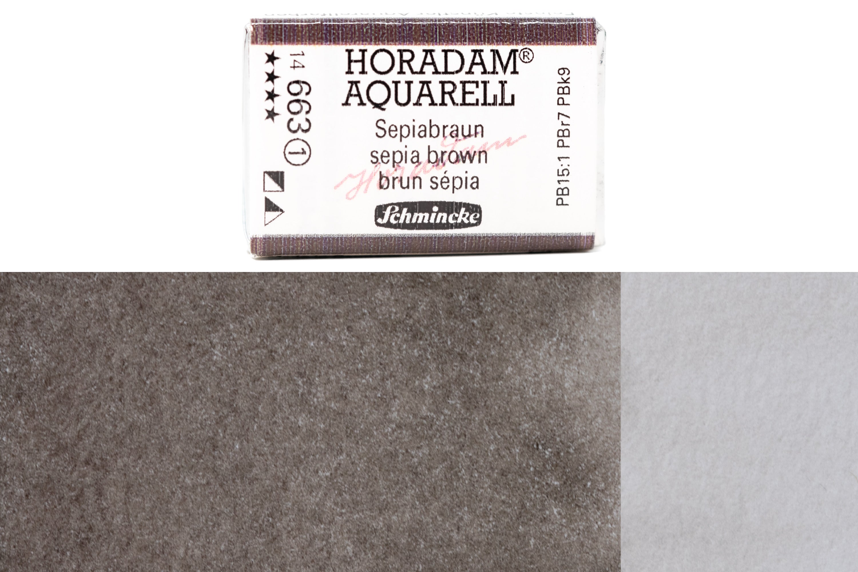Schmincke - Horadam Watercolor Full Pan, #663 Sepia Brown - St. Louis Art Supply