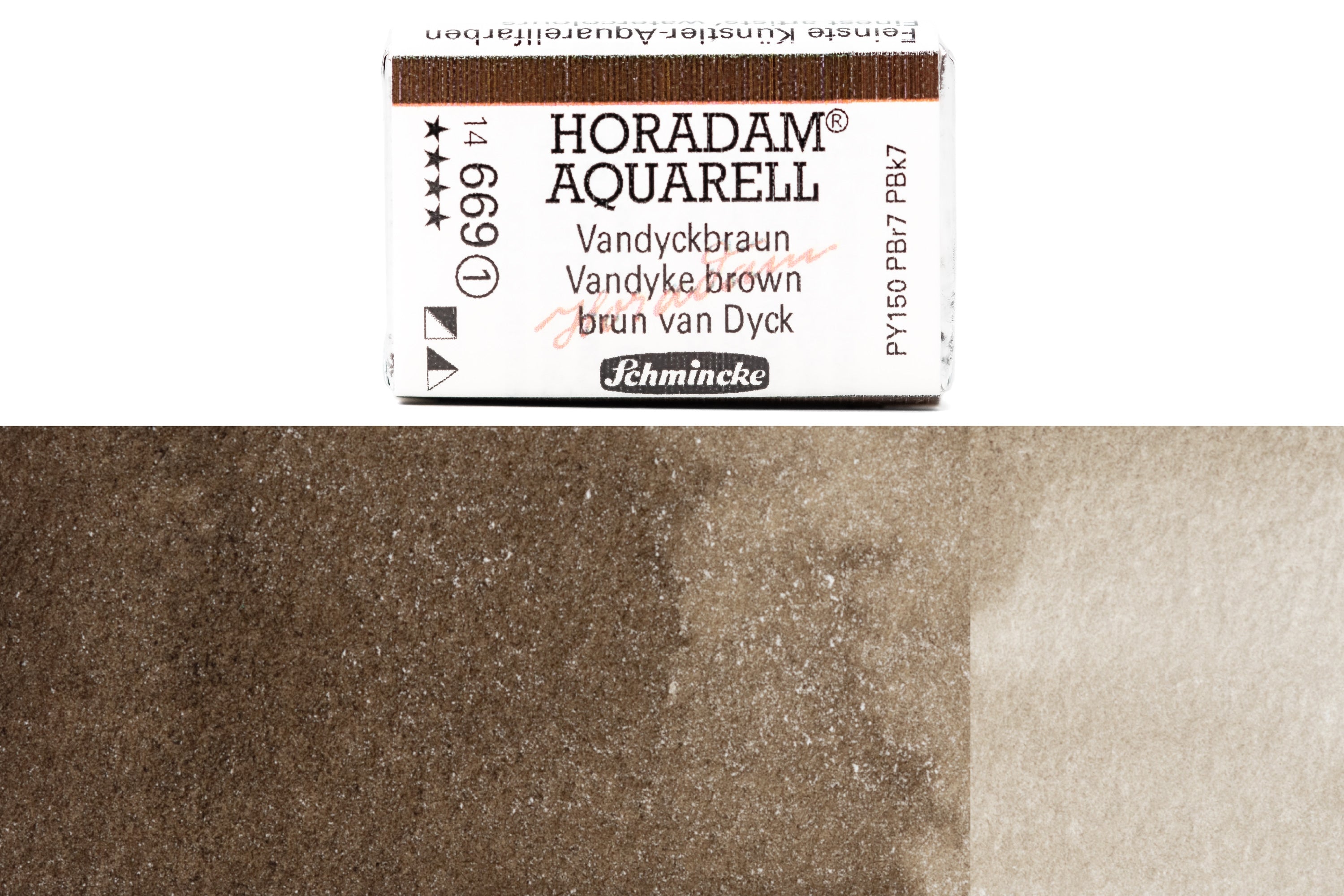 Schmincke - Horadam Watercolor Full Pan, #669 Vandyke Brown - St. Louis Art Supply