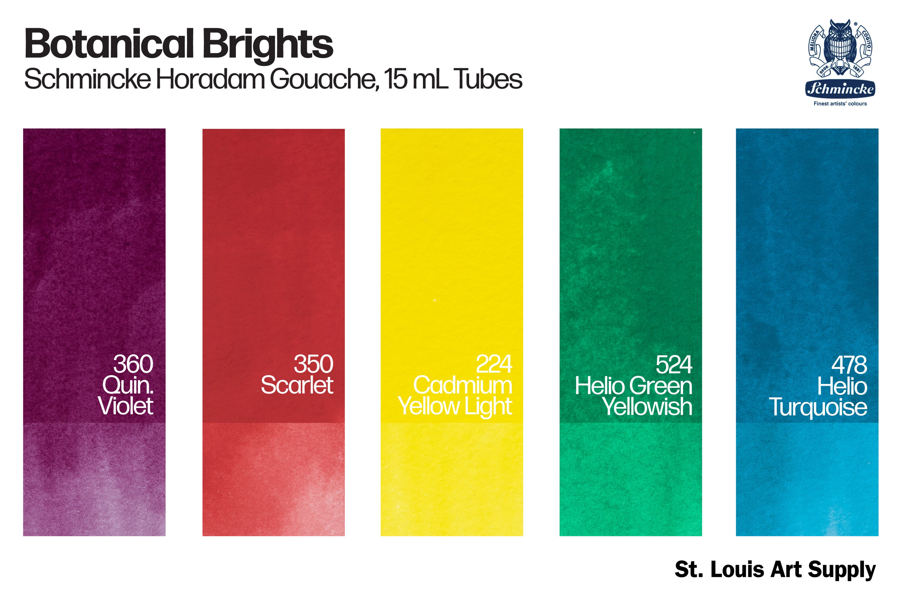 Schmincke - Horadam Gouache, 15 mL, Botanical Brights Set - St. Louis Art Supply