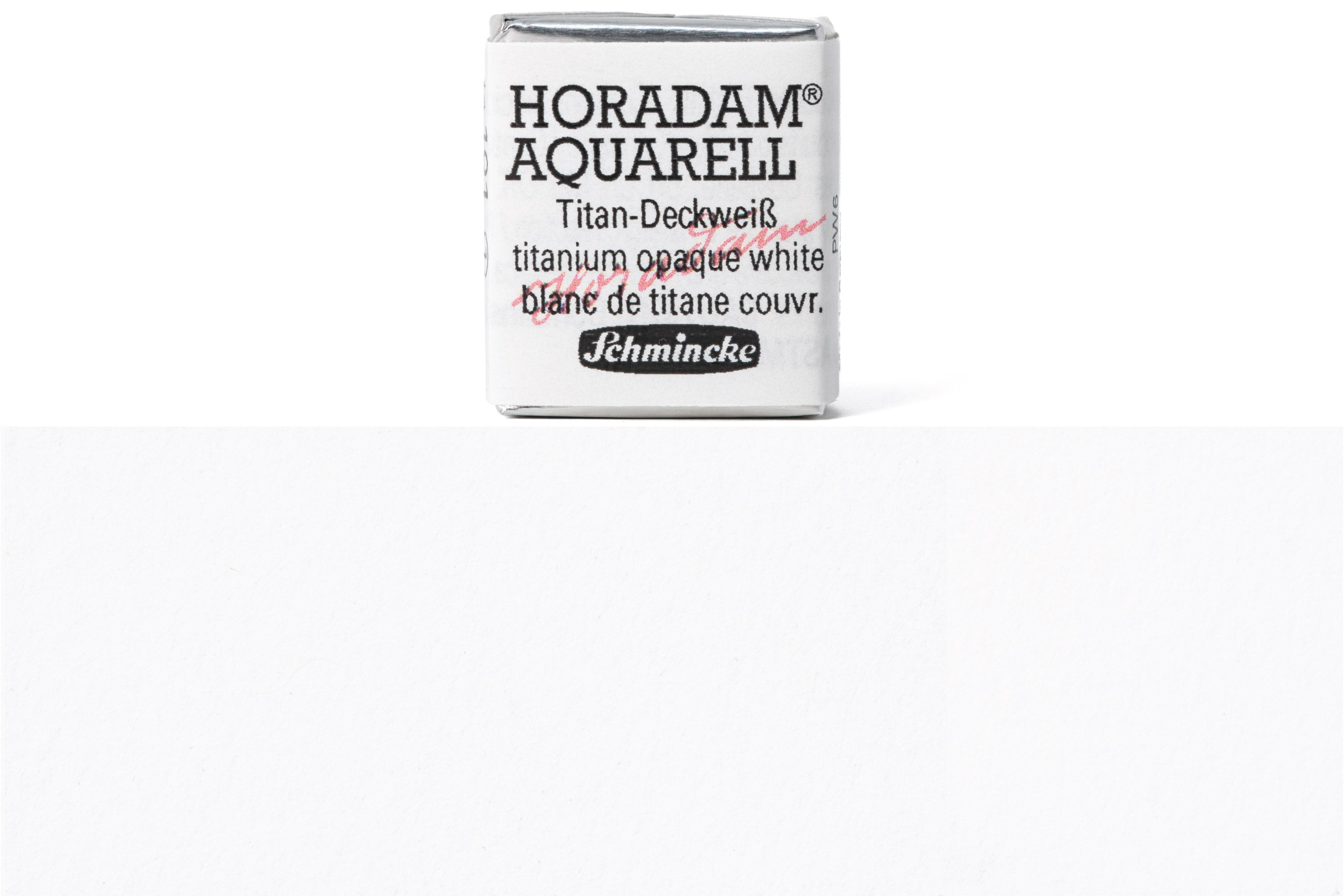 Schmincke - Horadam Watercolor Half Pan, #101 Titanium Opaque White - St. Louis Art Supply