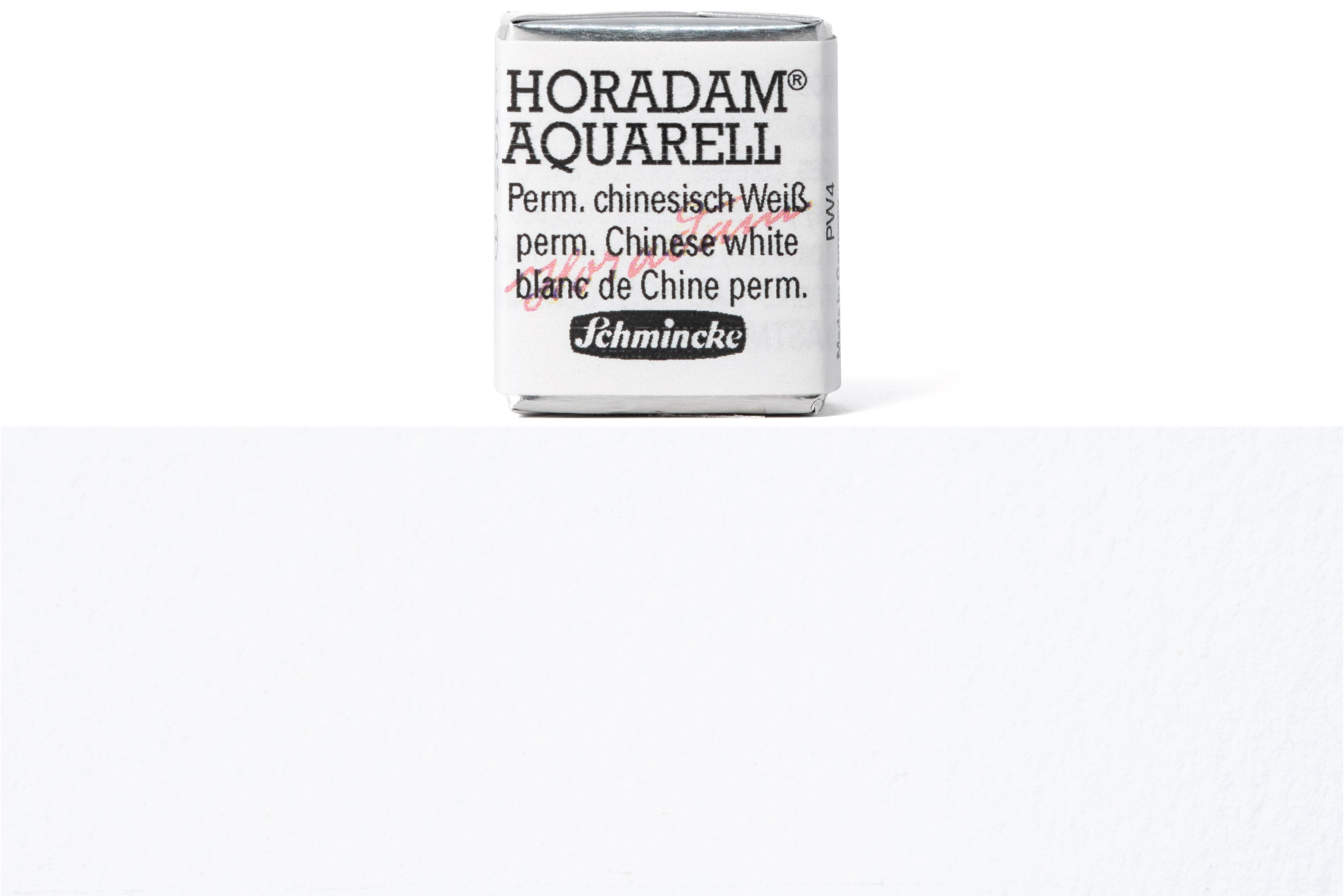 Schmincke - Horadam Watercolor Half Pan, #102 Permanent Chinese White - St. Louis Art Supply