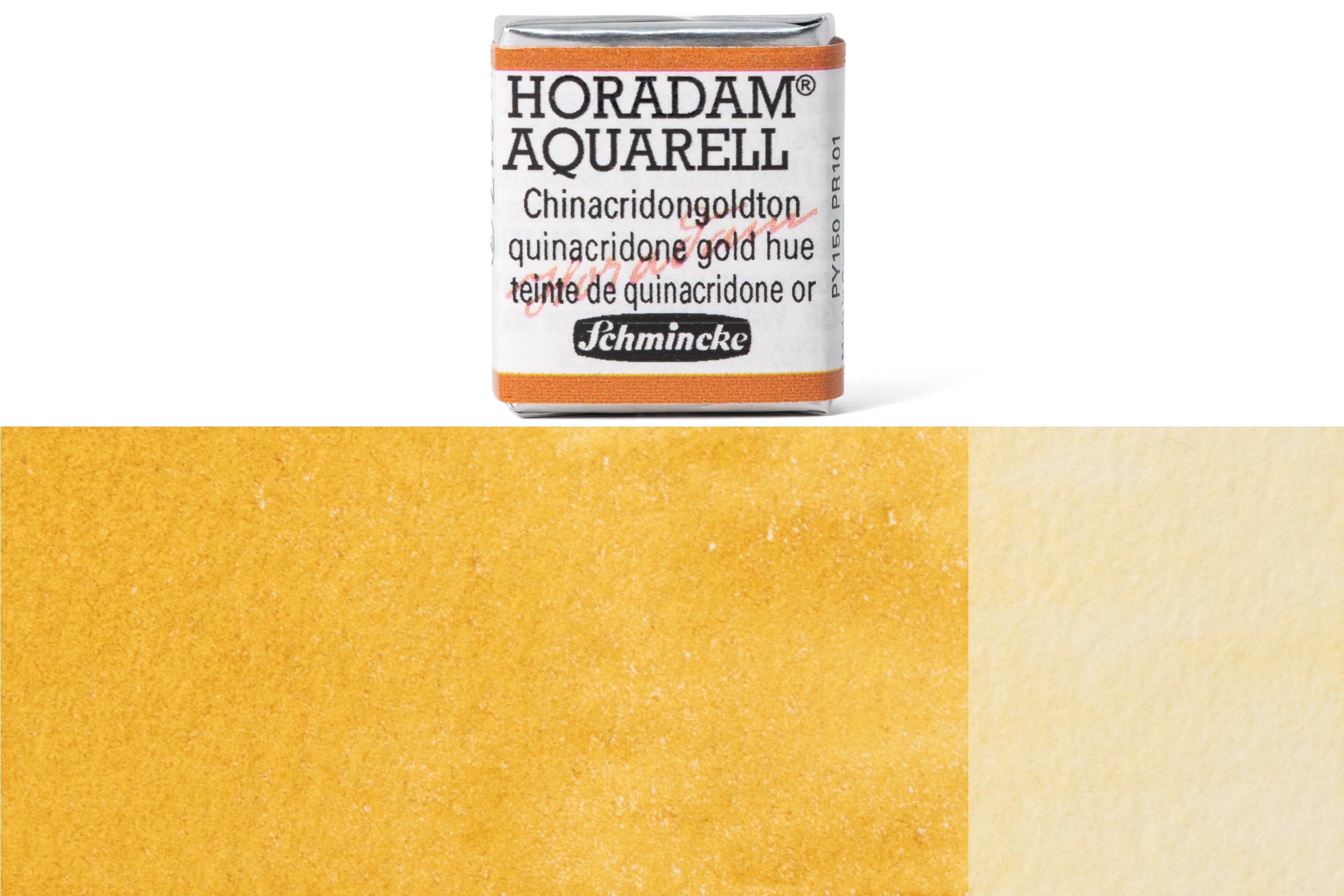 Schmincke - Horadam Watercolor Half Pan, #217 Quinacridone Gold Hue - St. Louis Art Supply