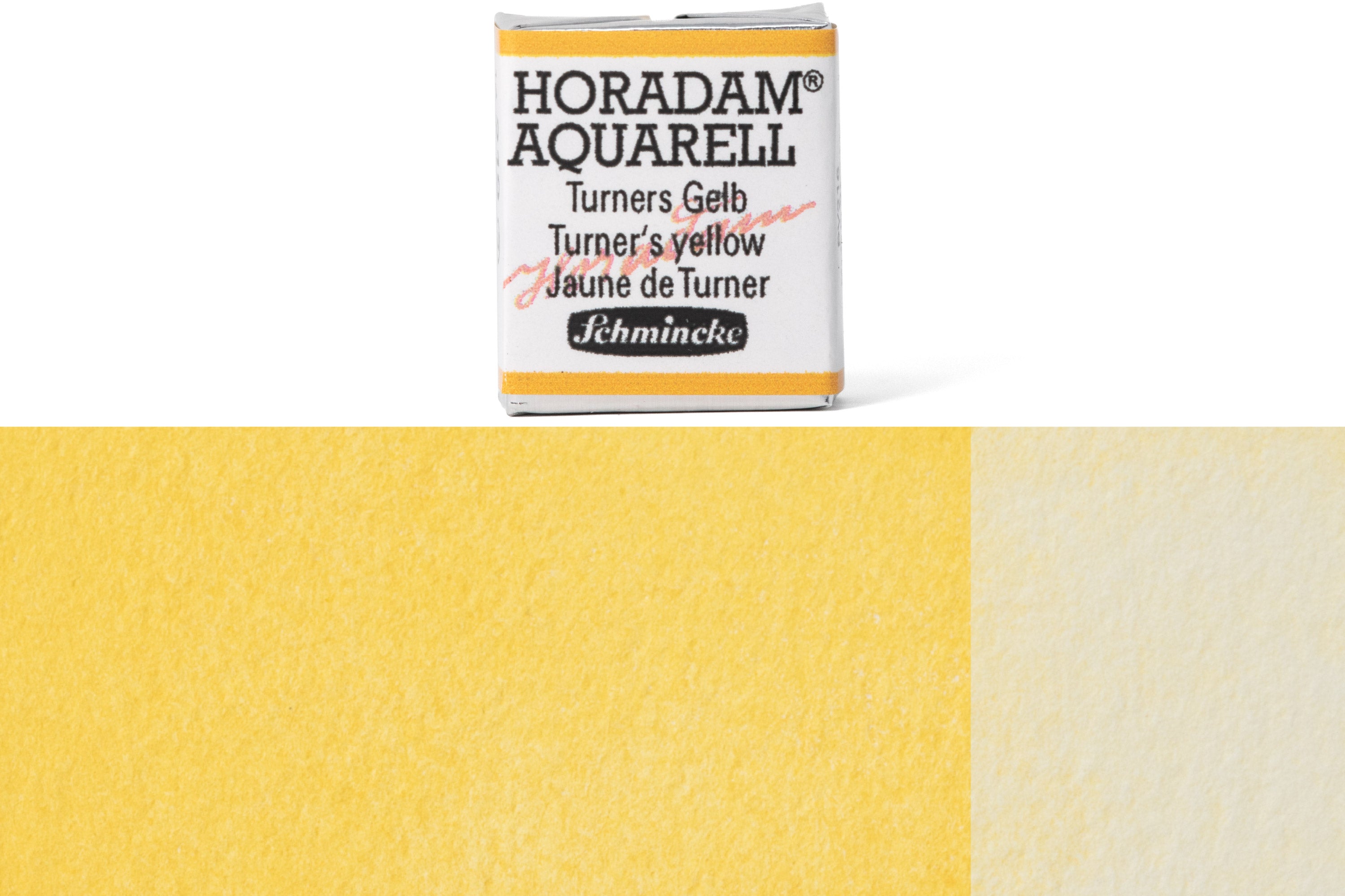Schmincke - Horadam Watercolor Half Pan, #219 Turner's Yellow - St. Louis Art Supply