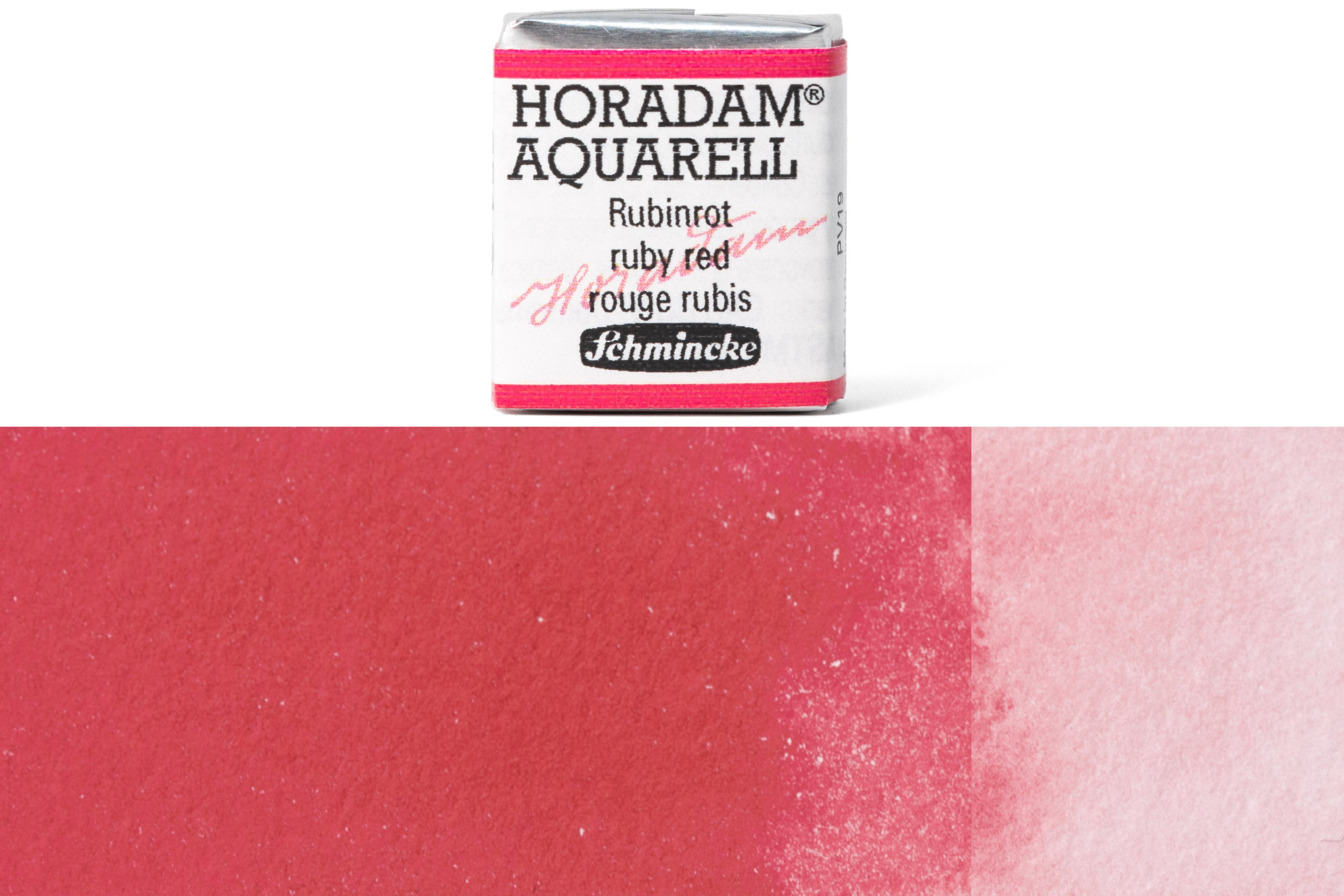 Schmincke - Horadam Watercolor Half Pan, #351 Ruby Red - St. Louis Art Supply