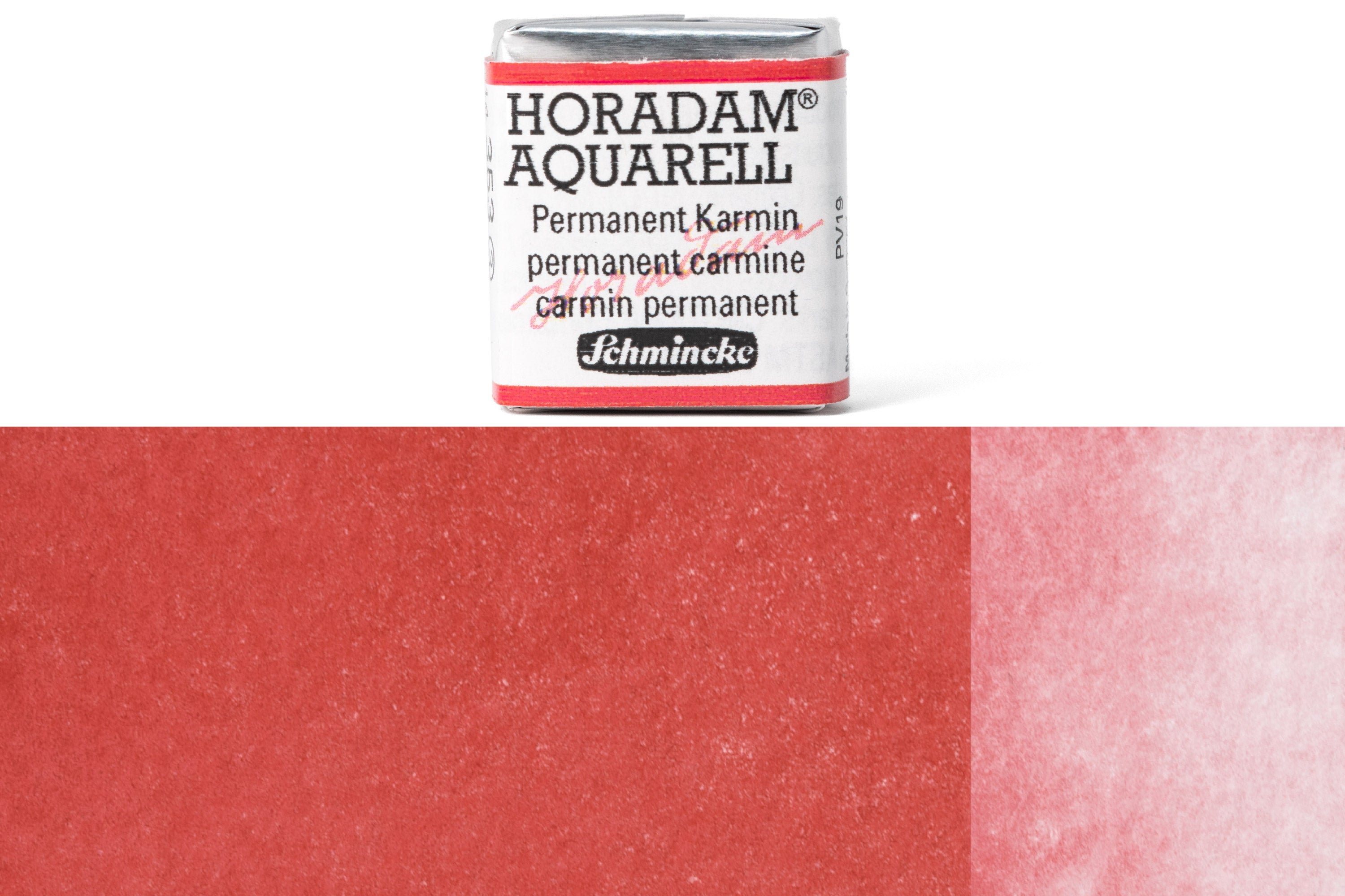 Schmincke - Horadam Watercolor Half Pan, #353 Permanent Carmine - St. Louis Art Supply