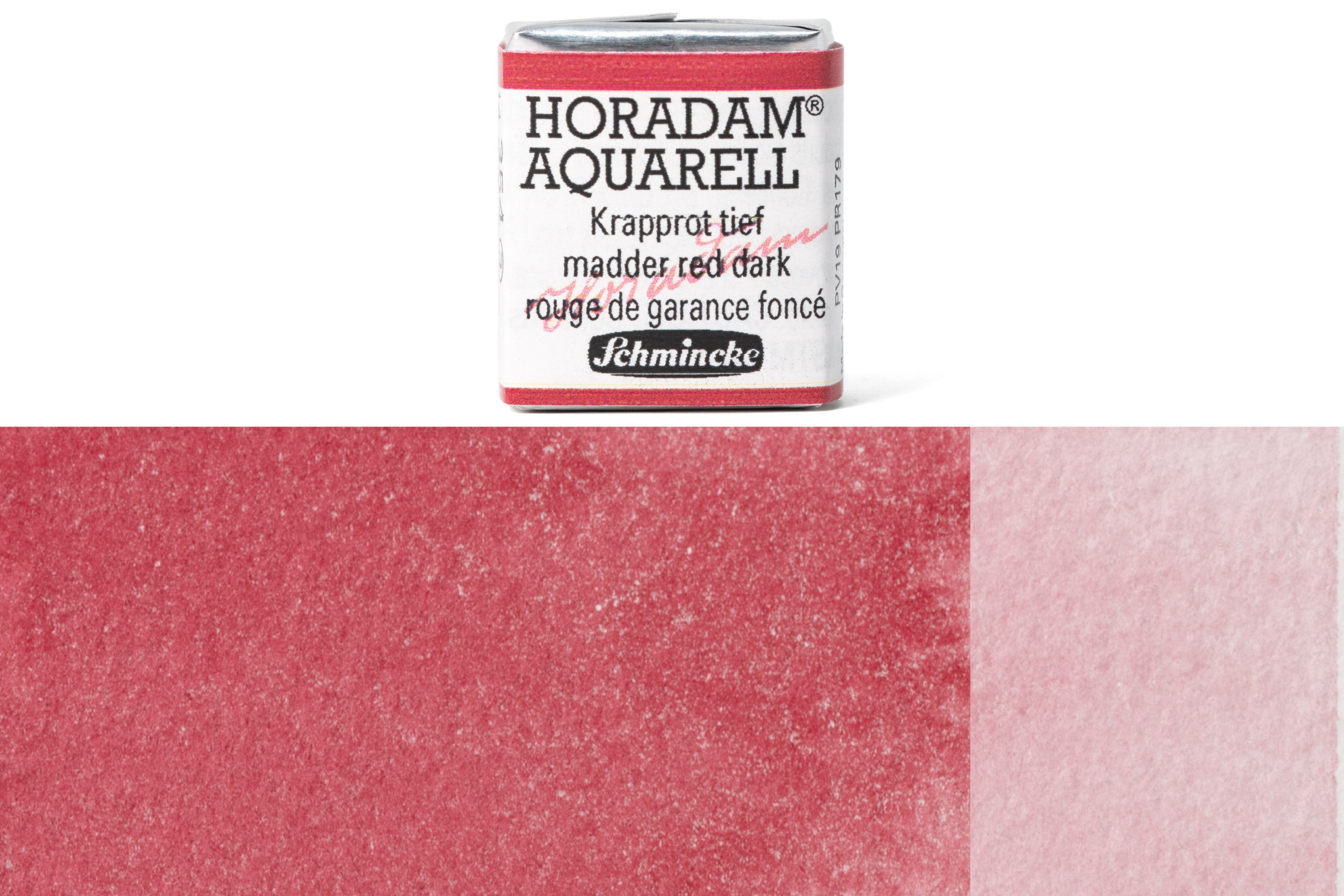 Schmincke - Horadam Watercolor Half Pan, #354 Madder Red Dark - St. Louis Art Supply
