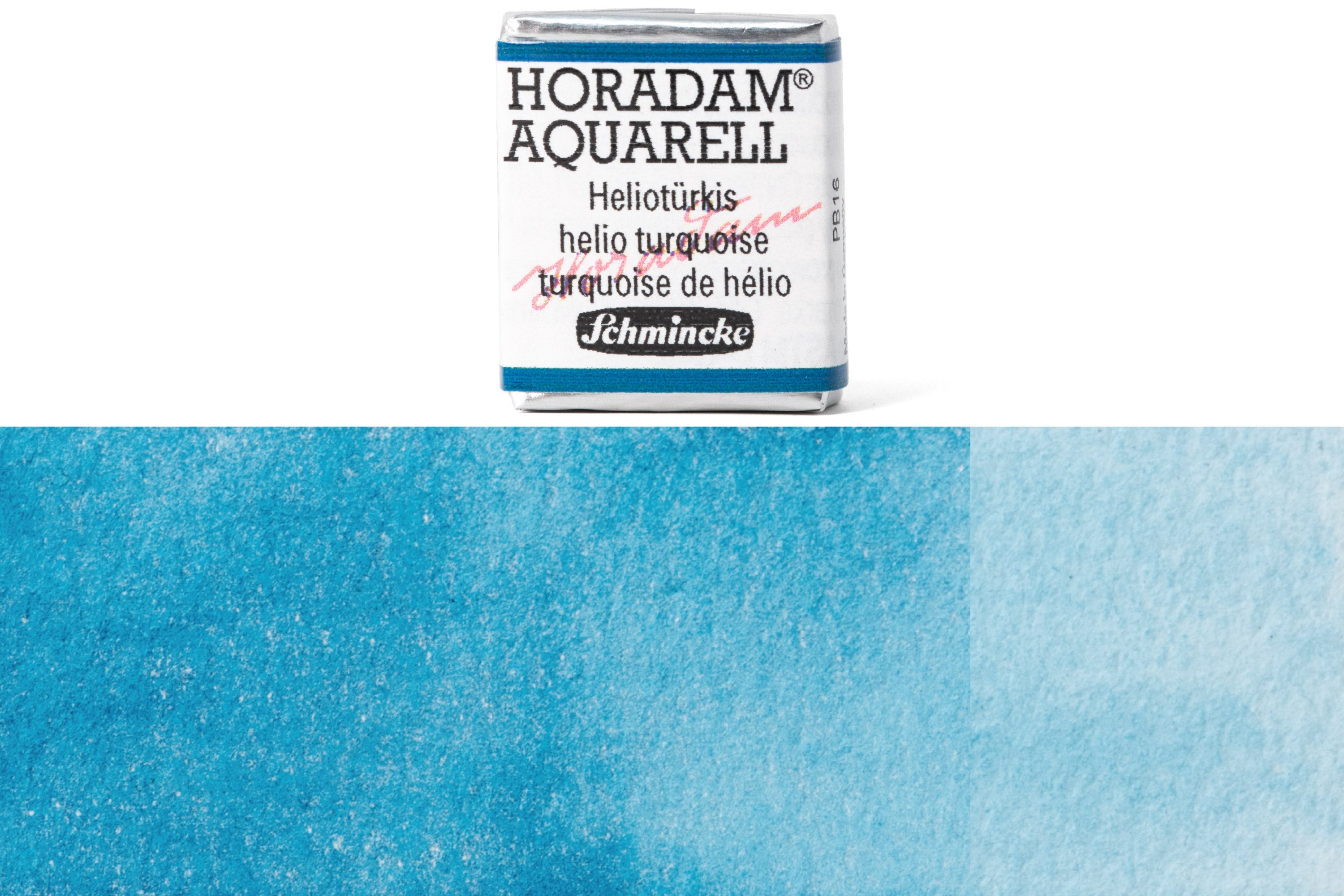 Schmincke - Horadam Watercolor Half Pan, #475 Helio Turquoise - St. Louis Art Supply