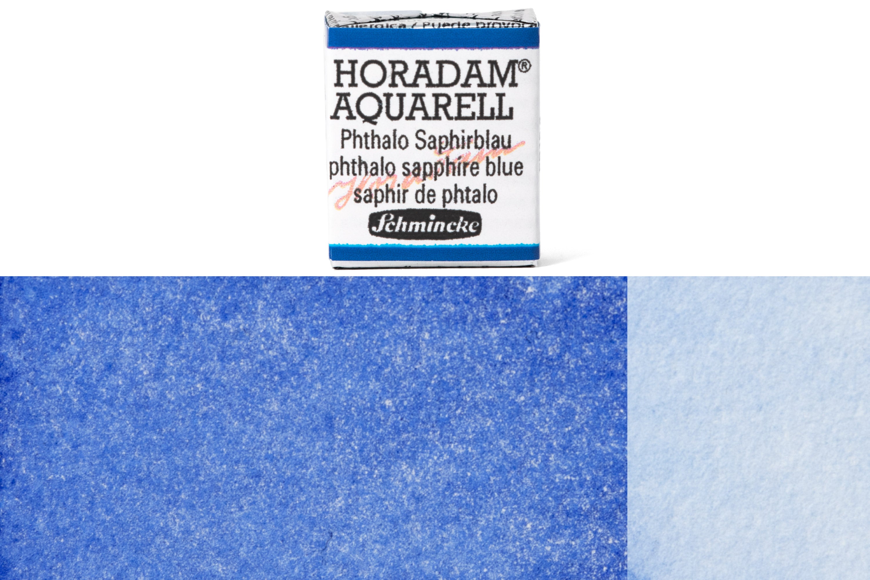Schmincke - Horadam Watercolor Half Pan, #477 Phthalo Sapphire Blue - St. Louis Art Supply