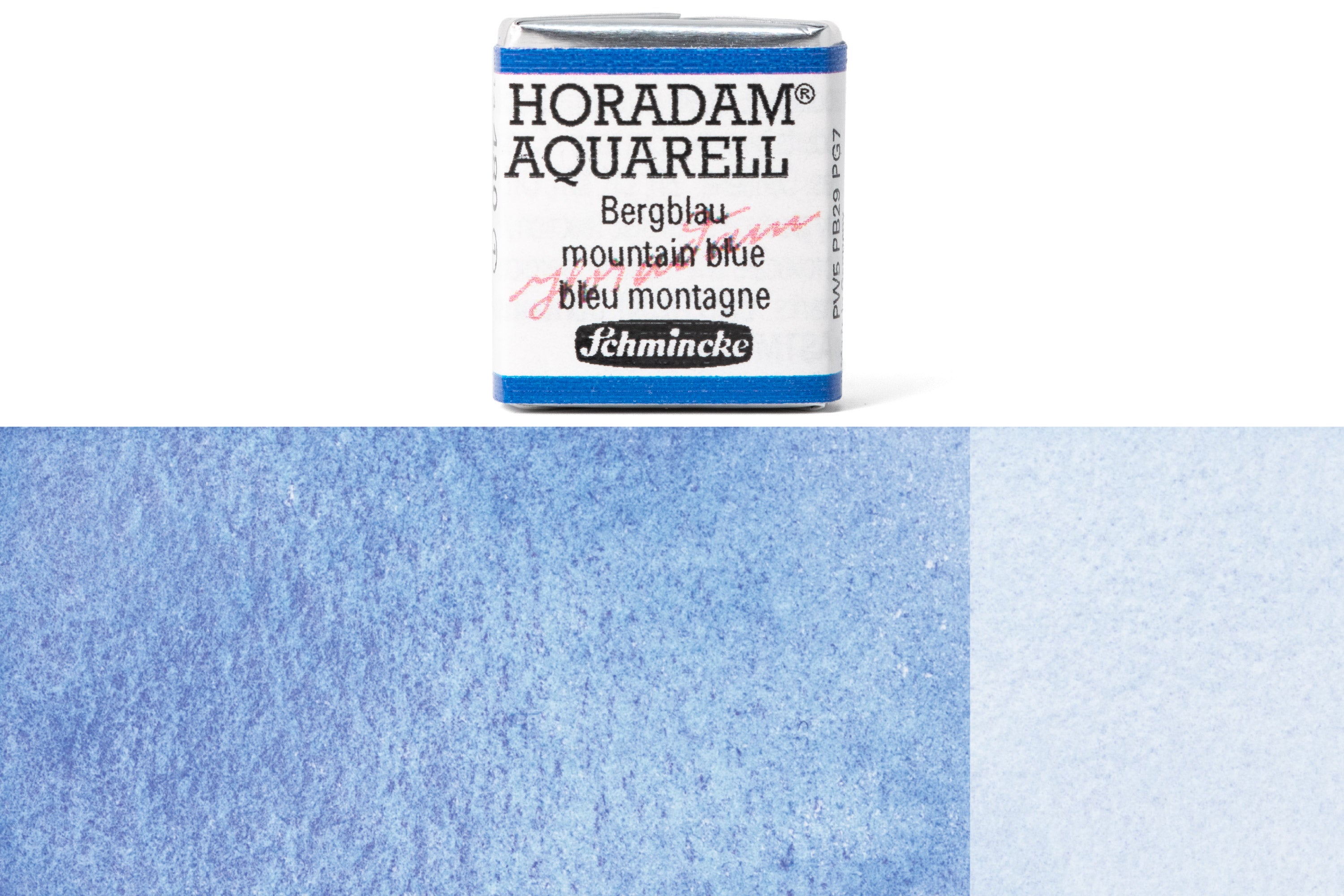 Schmincke - Horadam Watercolor Half Pan, #480 Mountain Blue - St. Louis Art Supply