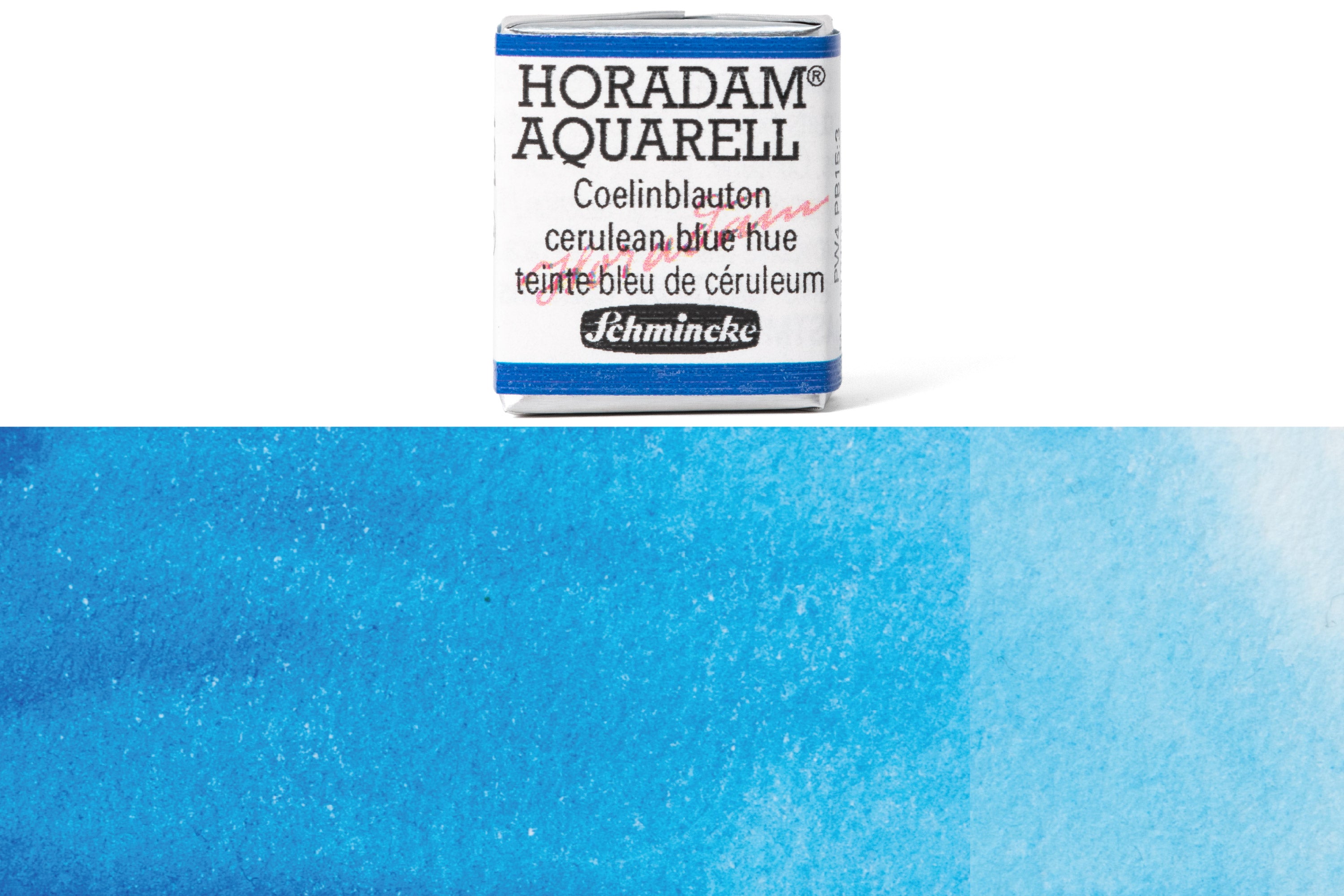 Schmincke - Horadam Watercolor Half Pan, #481 Cerulean Blue Hue - St. Louis Art Supply
