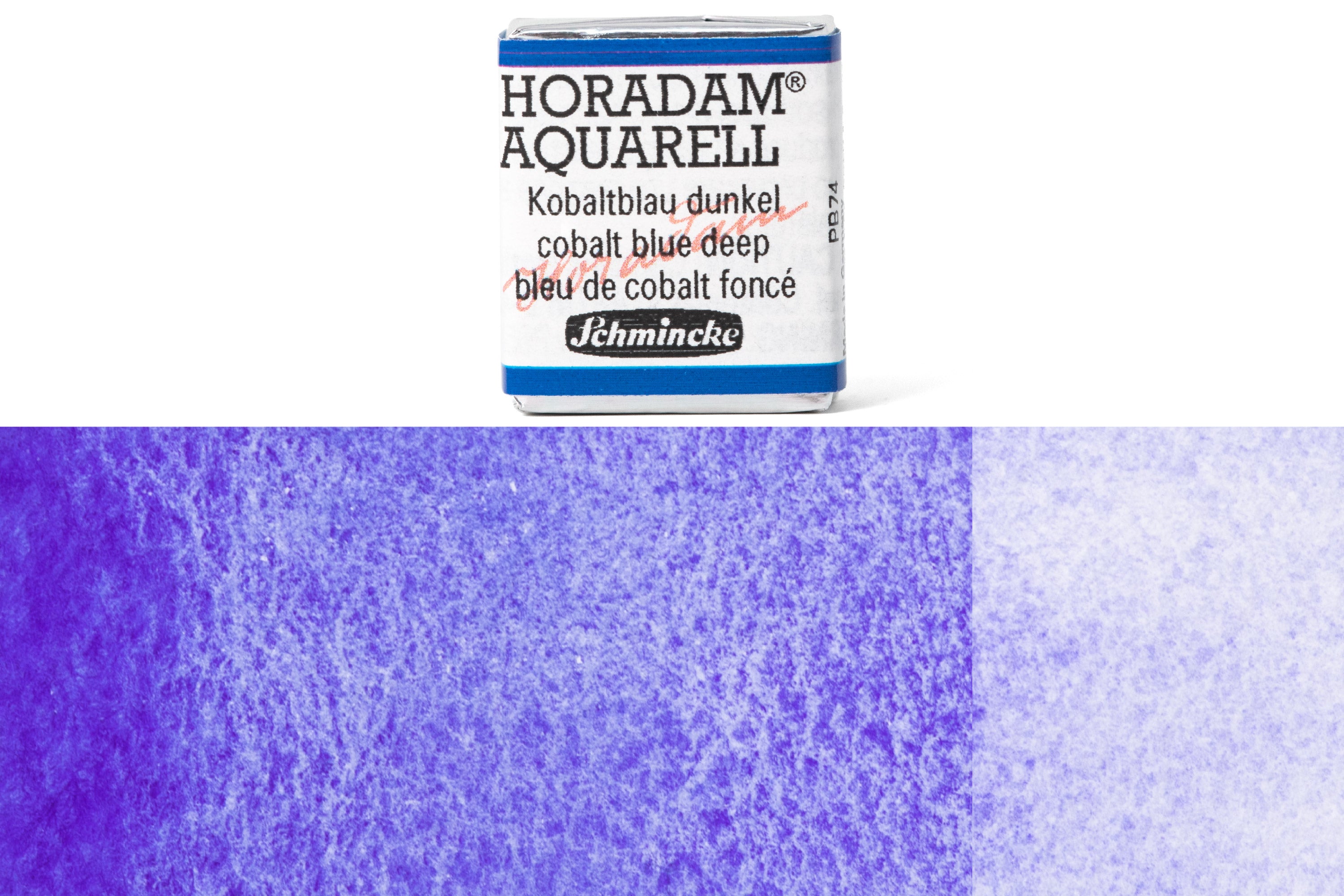 Schmincke - Horadam Watercolor Half Pan, #488 Cobalt Blue Deep - St. Louis Art Supply