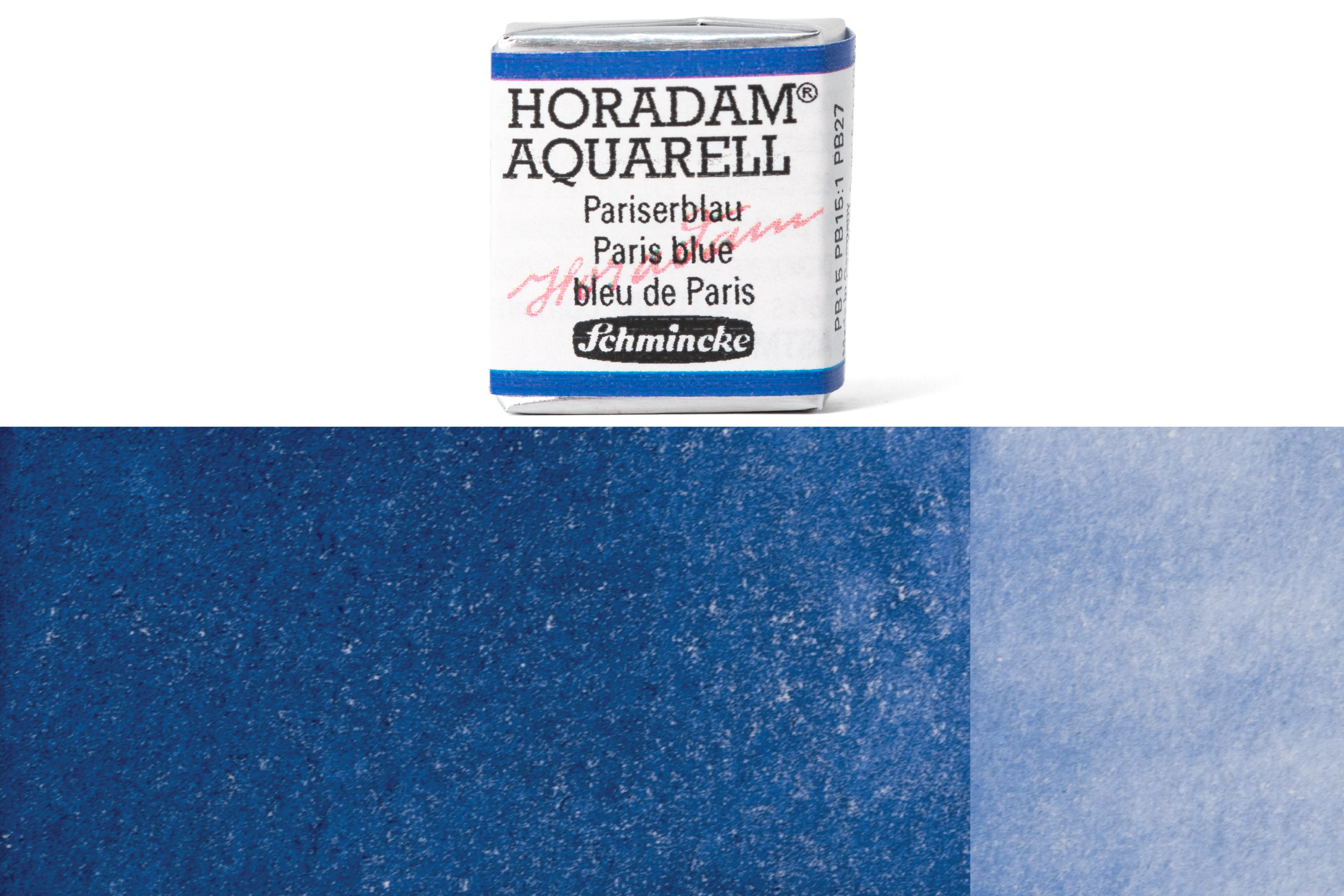 Schmincke - Horadam Watercolor Half Pan, #491 Paris Blue - St. Louis Art Supply