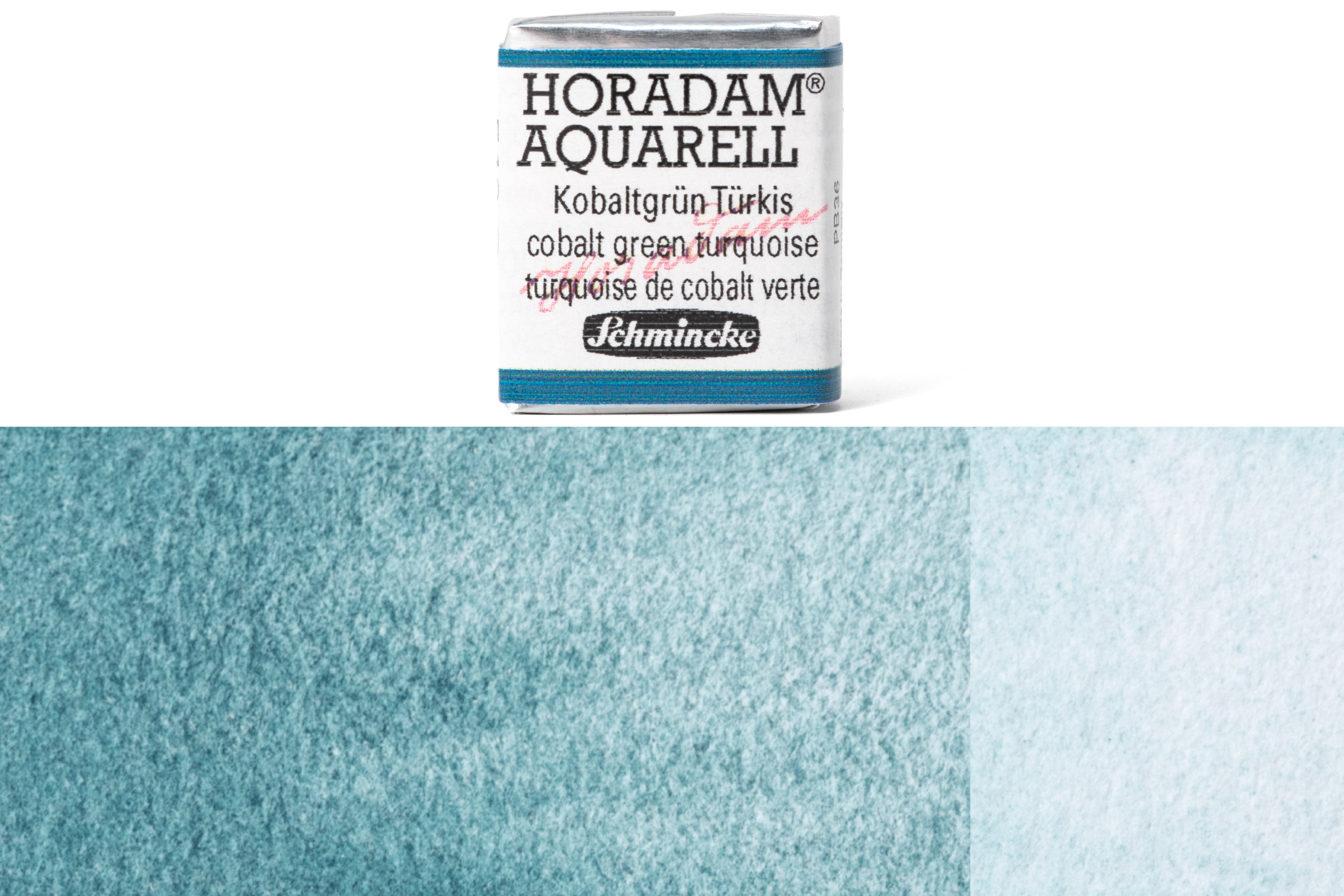 Schmincke - Horadam Watercolor Half Pan, #510 Cobalt Green Turquoise - St. Louis Art Supply