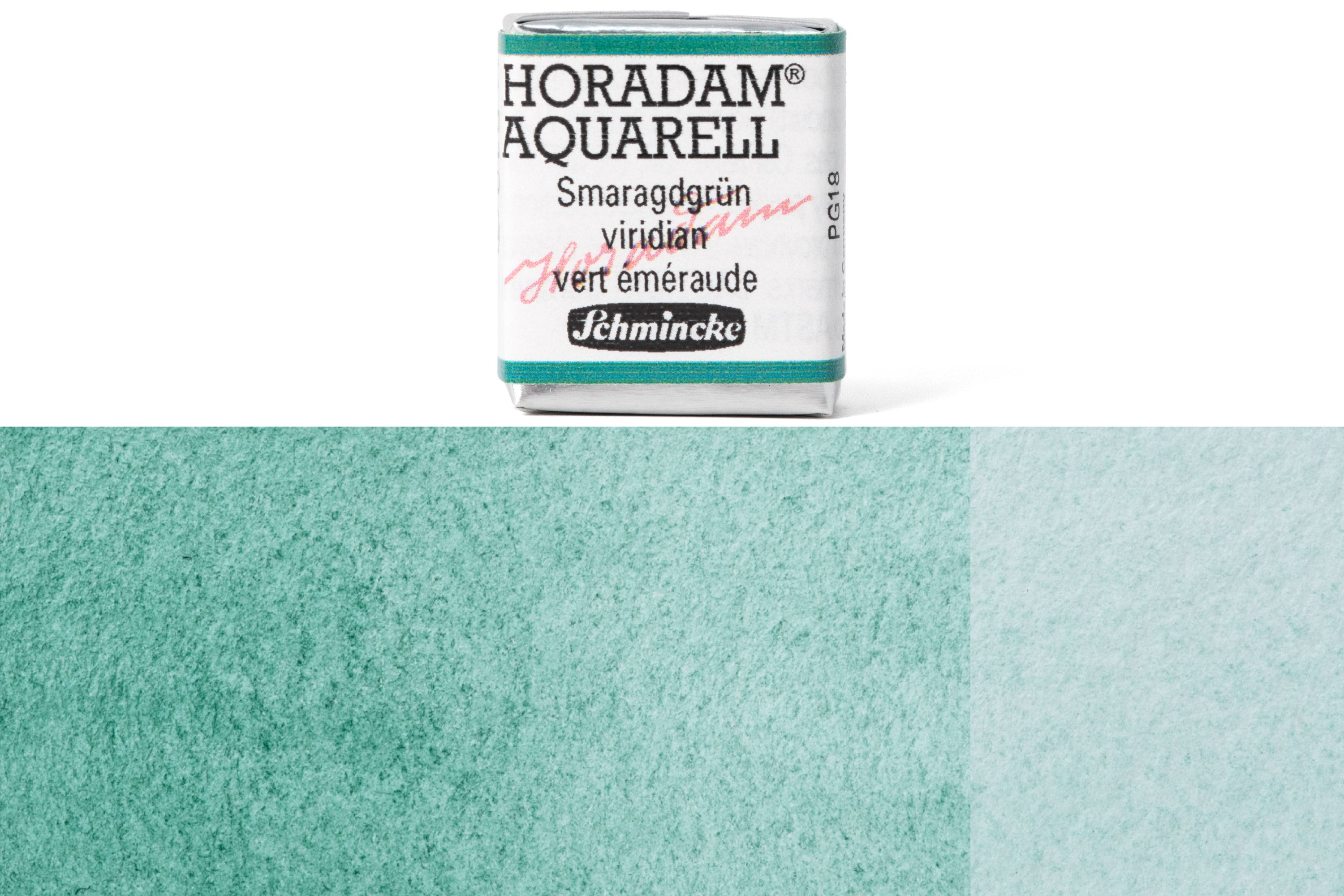 Schmincke - Horadam Watercolor Half Pan, #513 Viridian - St. Louis Art Supply
