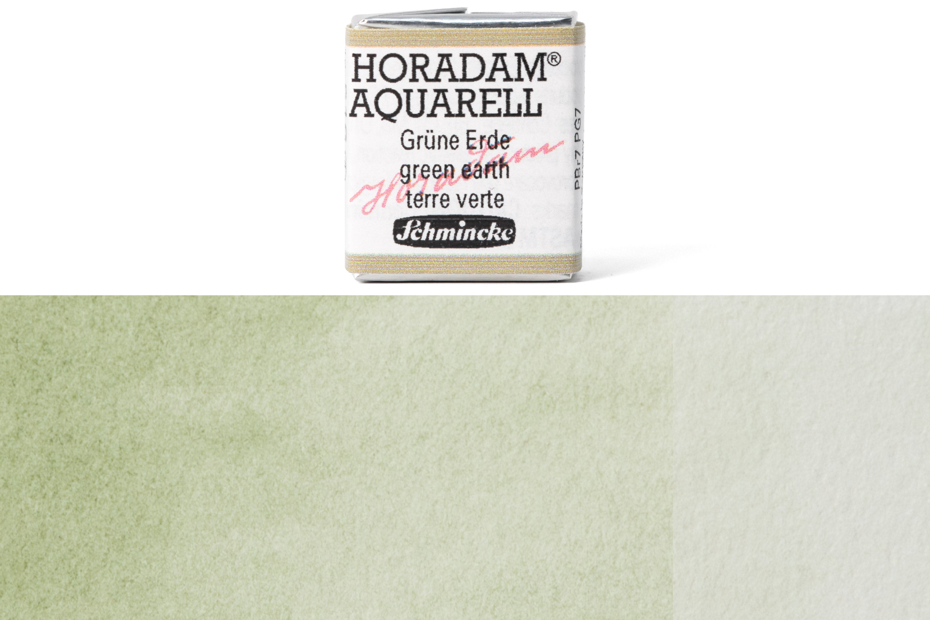 Schmincke - Horadam Watercolor Half Pan, #516 Green Earth - St. Louis Art Supply